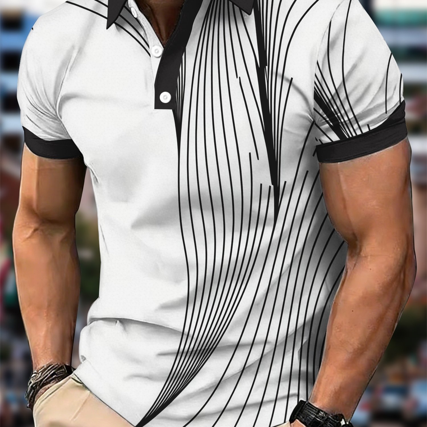 TEMU 's Shirts With A Stylish Lapel And Button Design, Suitable For Travel And Daily Wear. The Gift For Men, Machine Washable., Plus Size