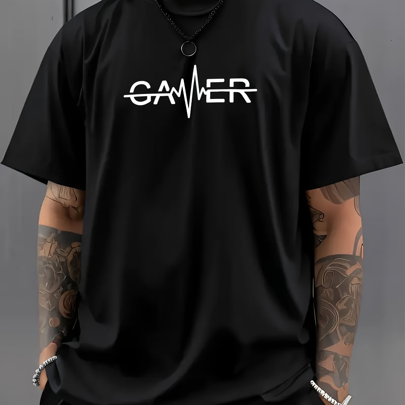 TEMU Camiseta de moda para hombre