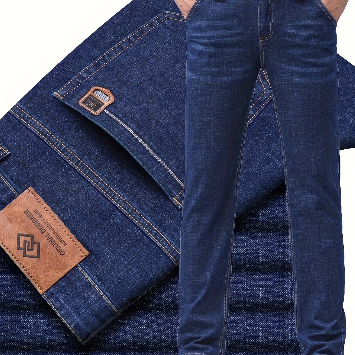's Jeans Slim Fit Comfortable Men's Jeans Versatile Pants Stretch