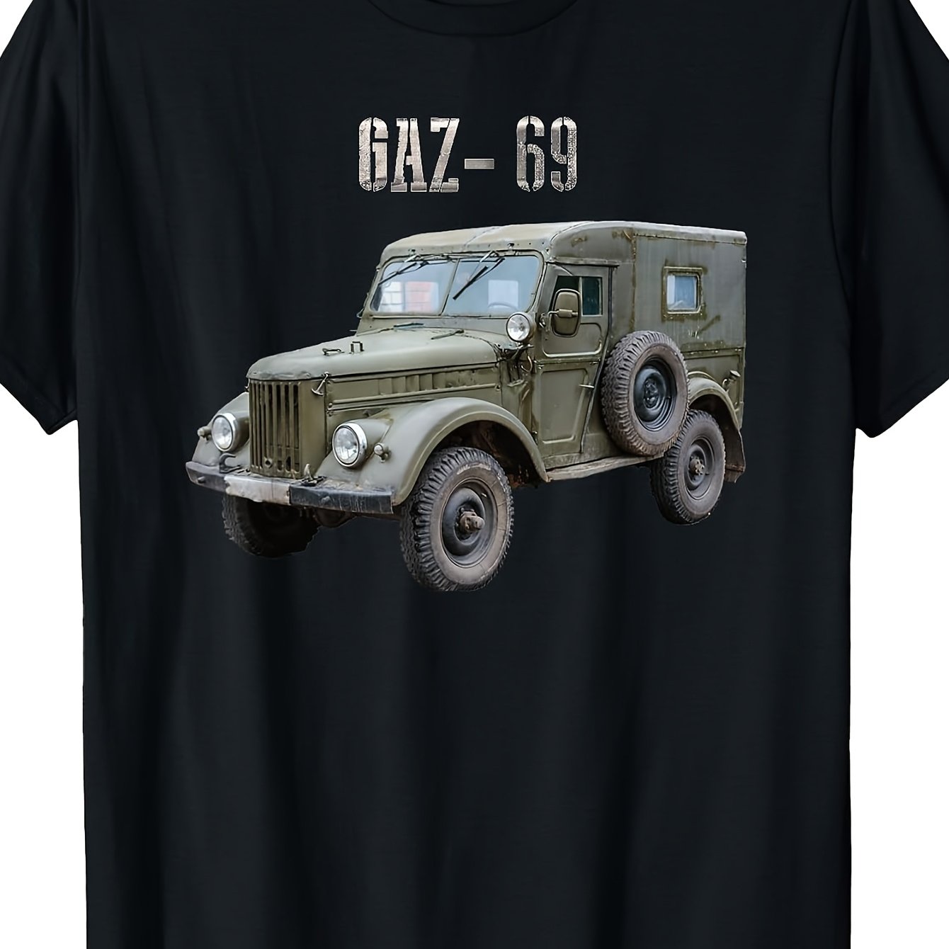 Image of Vintage Off-road Car Classic Vehicle Graphic Tee Men's T-shirt Versatile Perfect For Home|work|outdoor|gifting (birthdays|valentine's Day|mother's Day) S-3xl Unisex