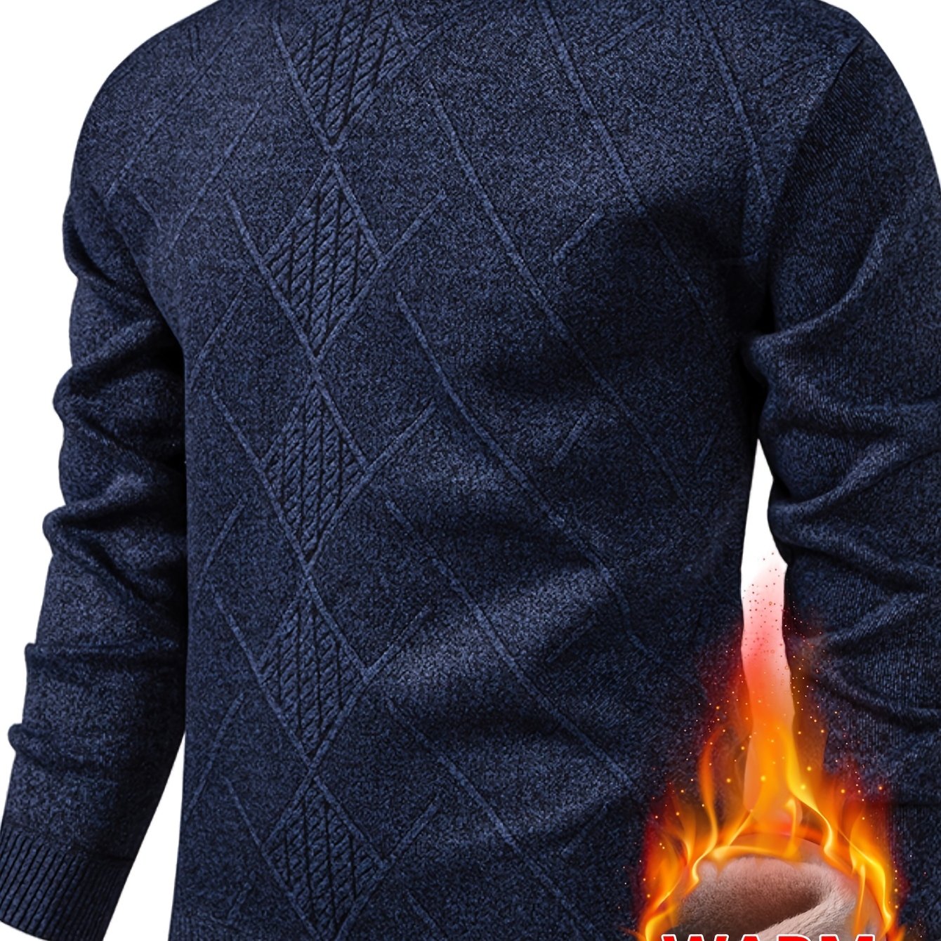 TEMU Pull décontracté pour les navetteurs, Col rond, Chaud, Essentiels d'automne