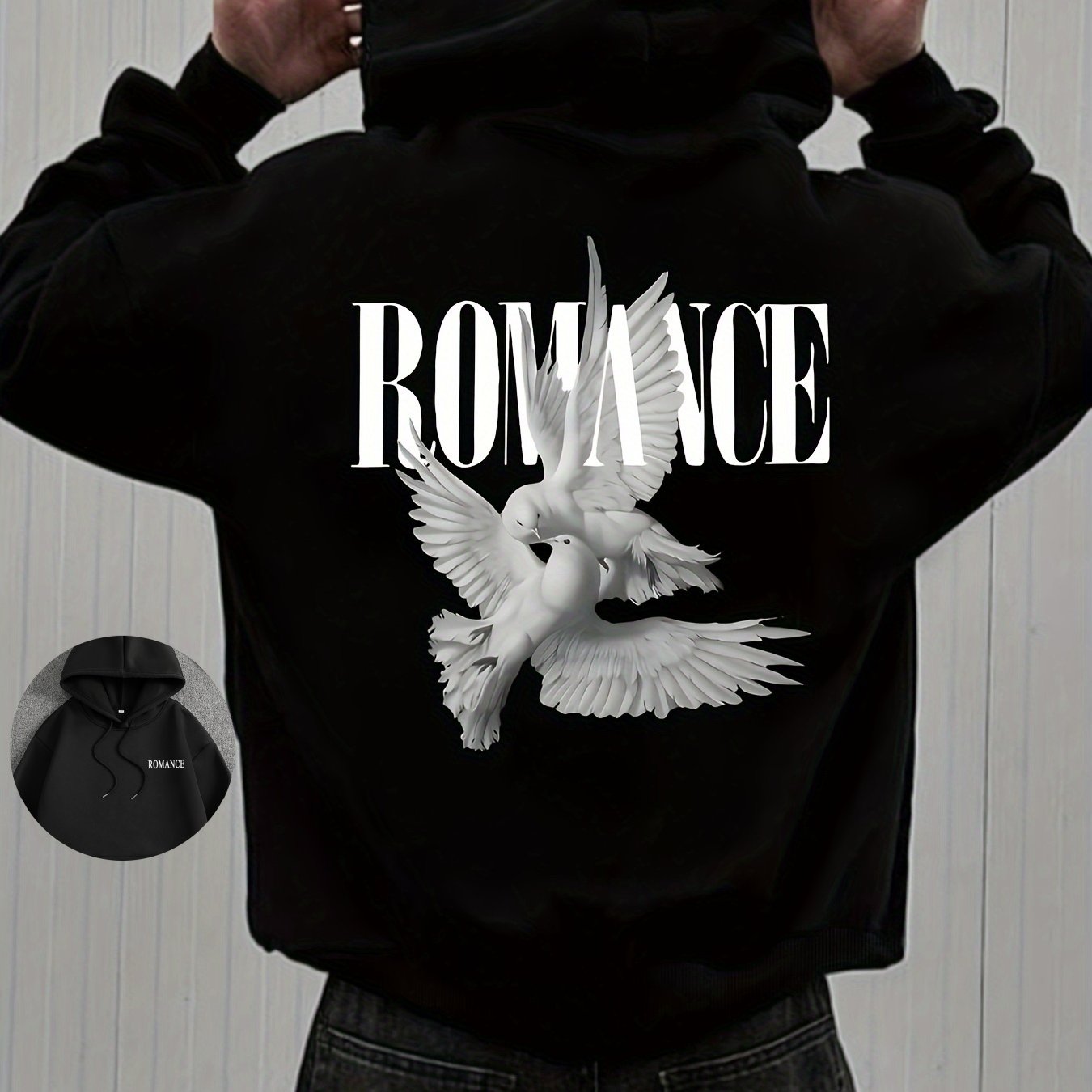 Men's Casual Loose-fitting Sweatshirt | , Non-stretch Fabric, Hooded, Versatile Print, Perfect For Autumn And Winter