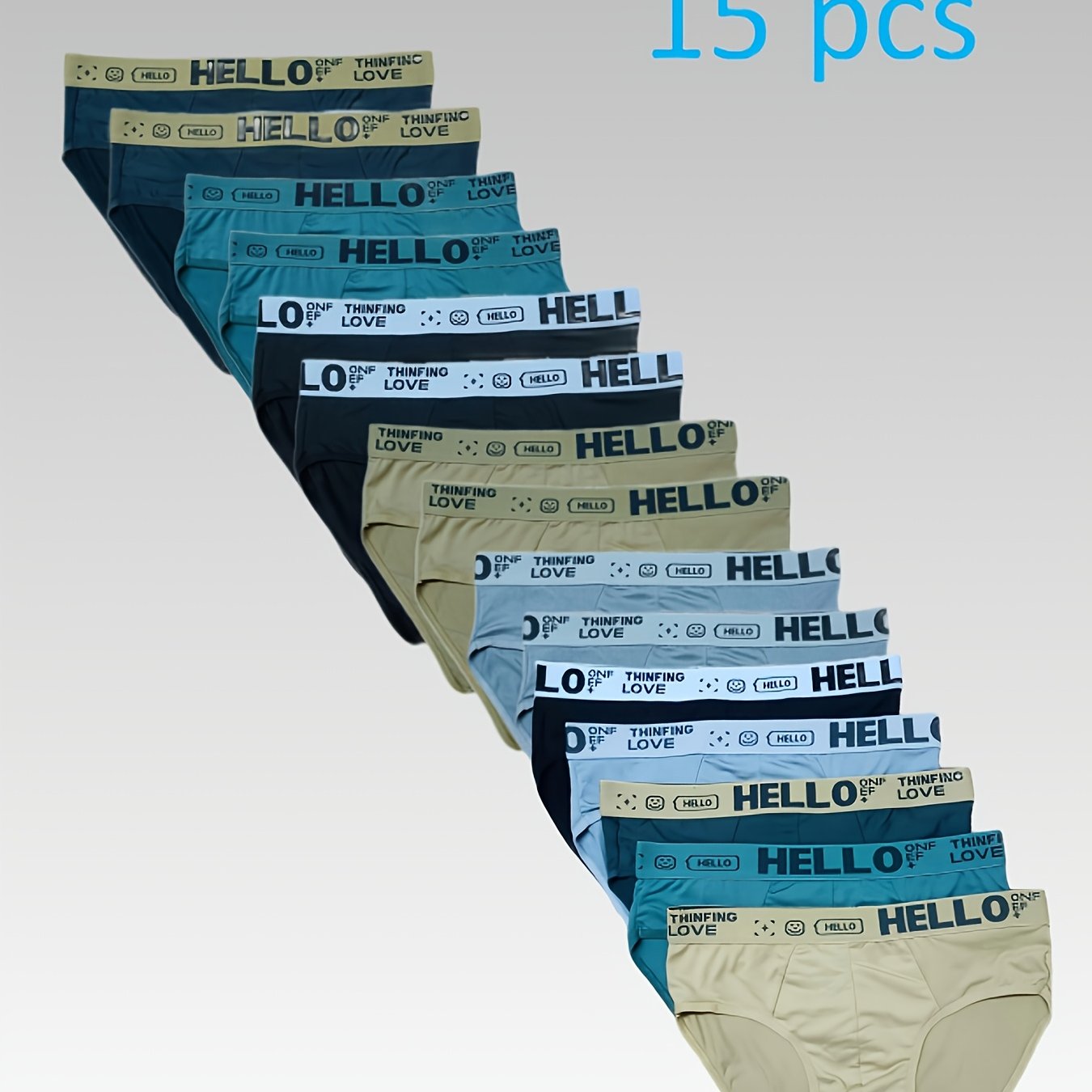 15pcs Men's Comfortable Triangle Underwear