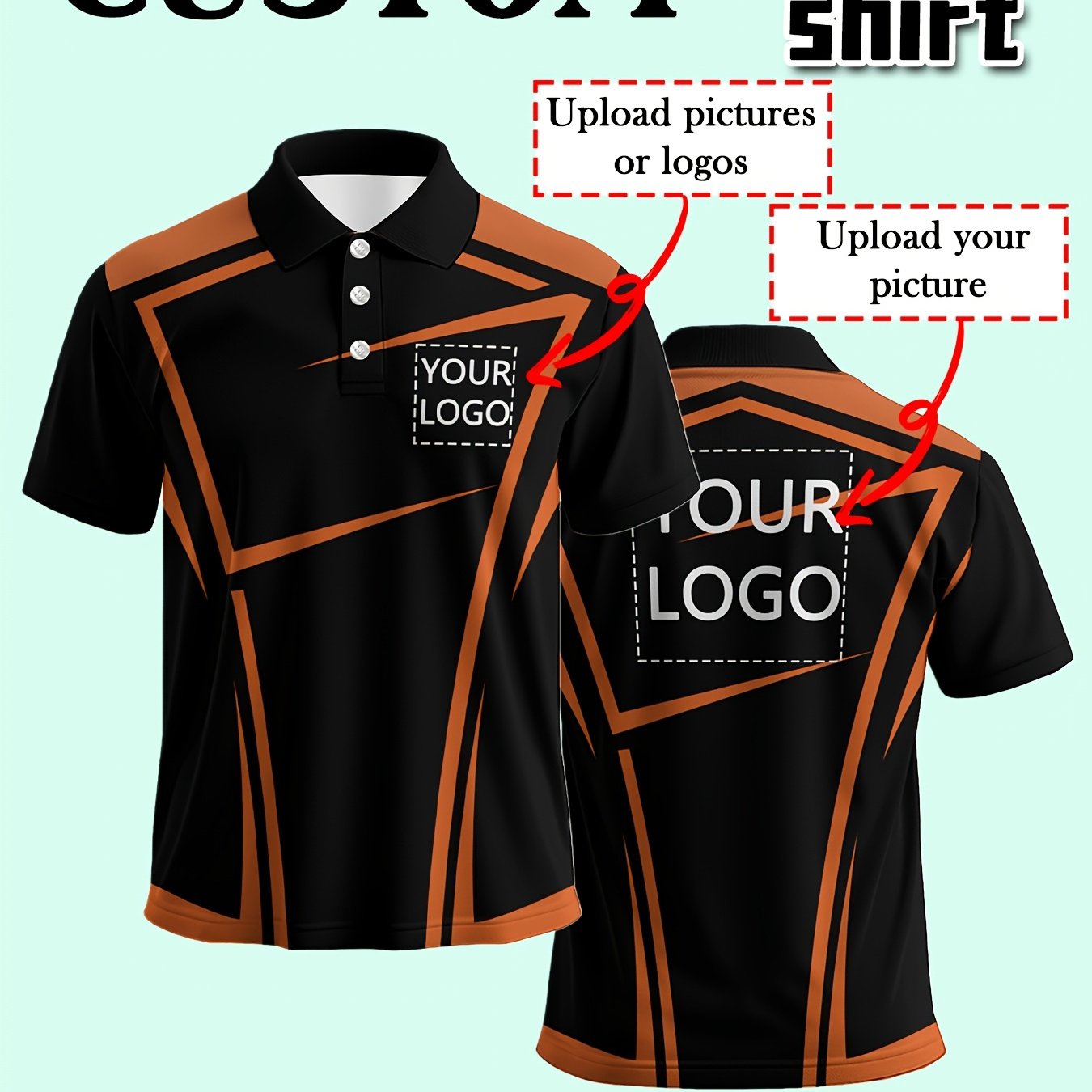 TEMU Custom Men's Casual Lapel Short-sleeve Shirt, Customizable With Self- Photo, Logo, Or Pattern. For , An Essential For Everyday Casual Wear