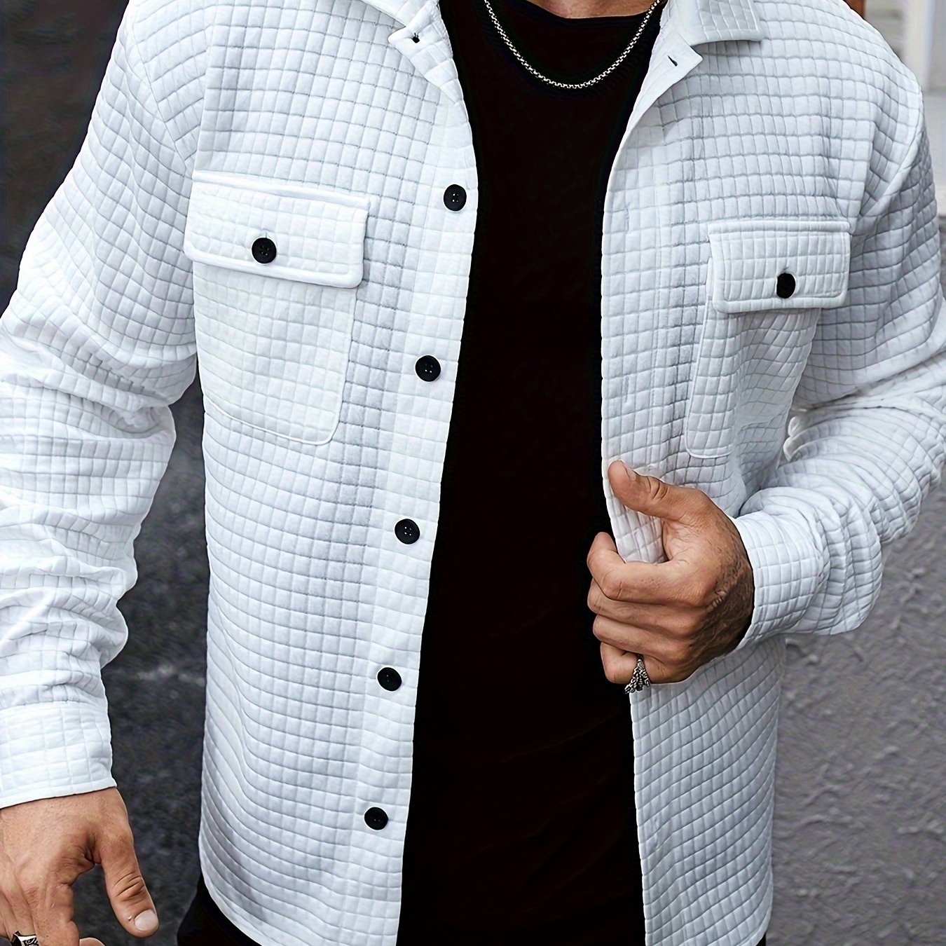 Image of Men's Casual Long-sleeved Shirt