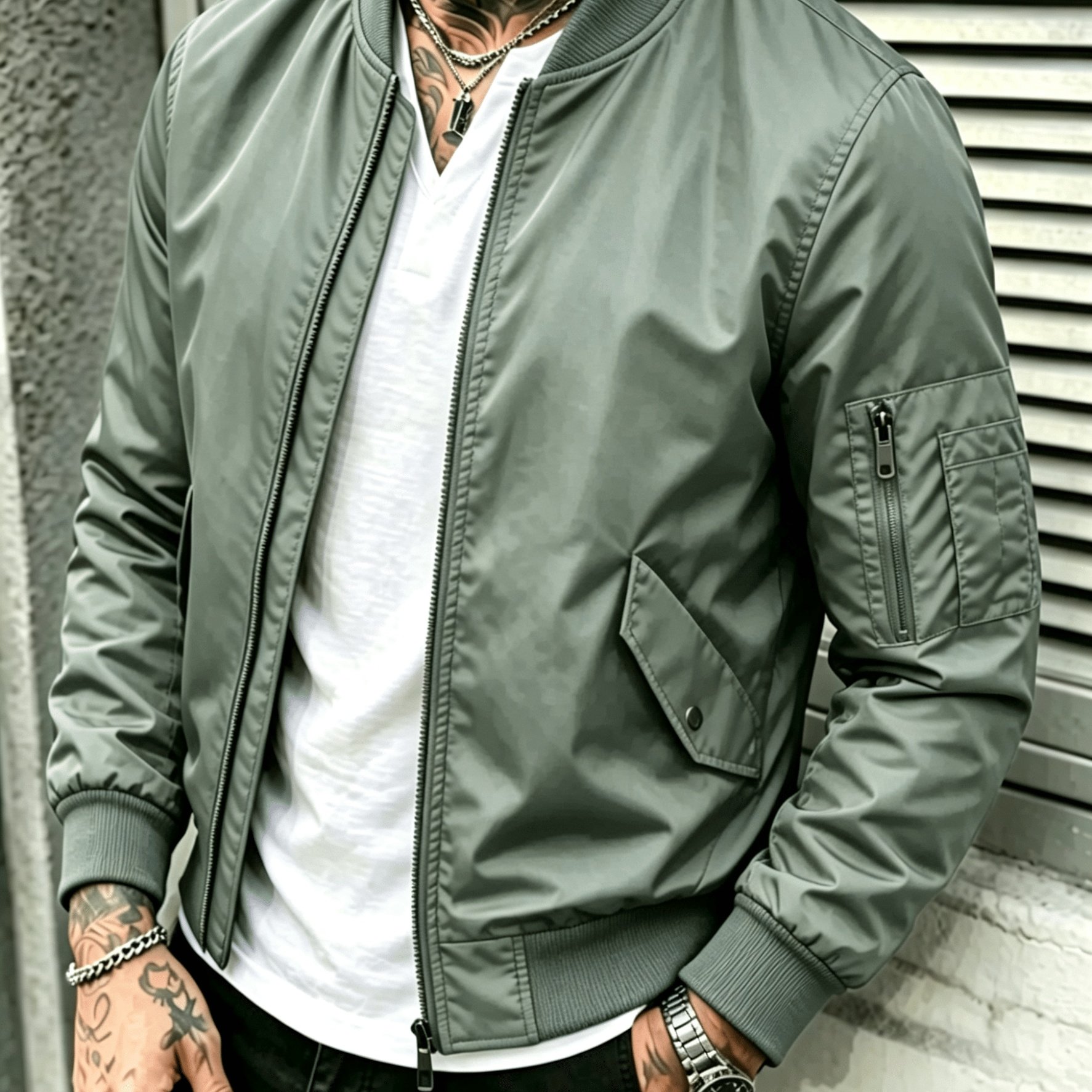 TEMU 2026 /autumn Fashion Flight Jacket Casual Outerwear For Outdoor Gatherings, Lightweight Travel Versatile Outer Garment