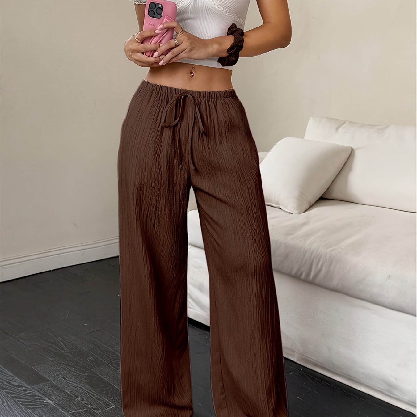 TEMU Women's Fashion Casual Colorful Loose Striped Pants