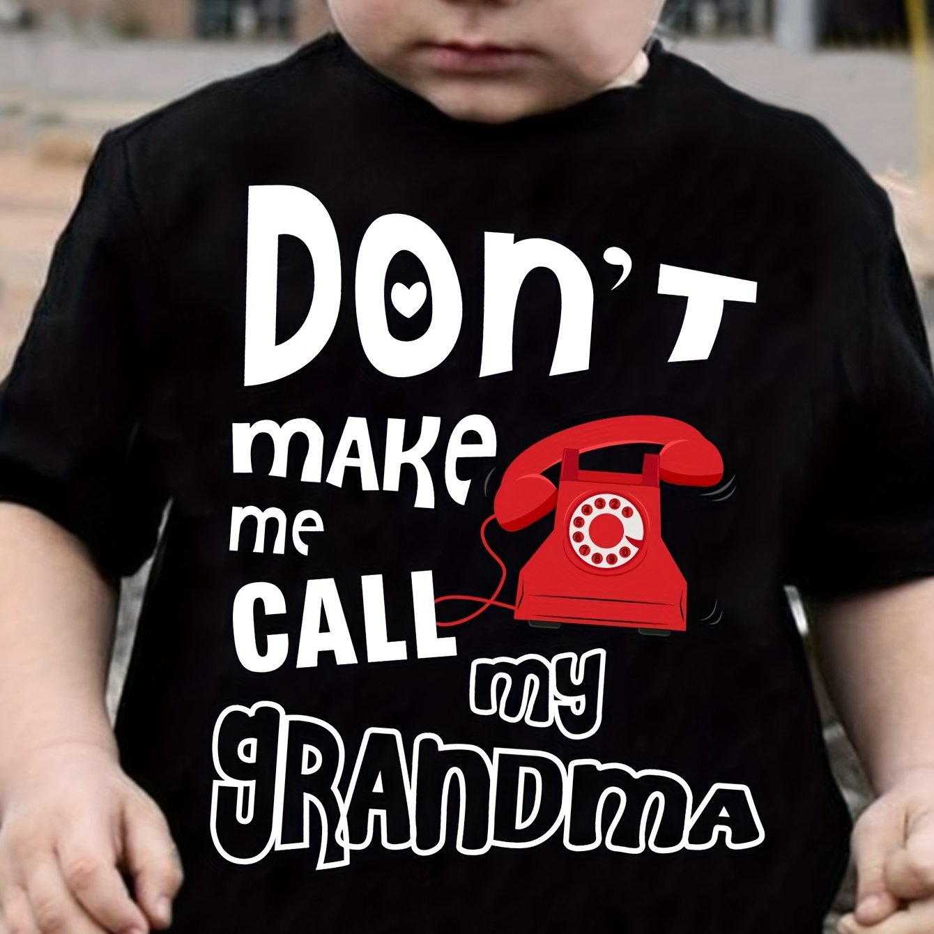 TEMU "boys' 'don't Call My Grandma' " Print 's T-shirt