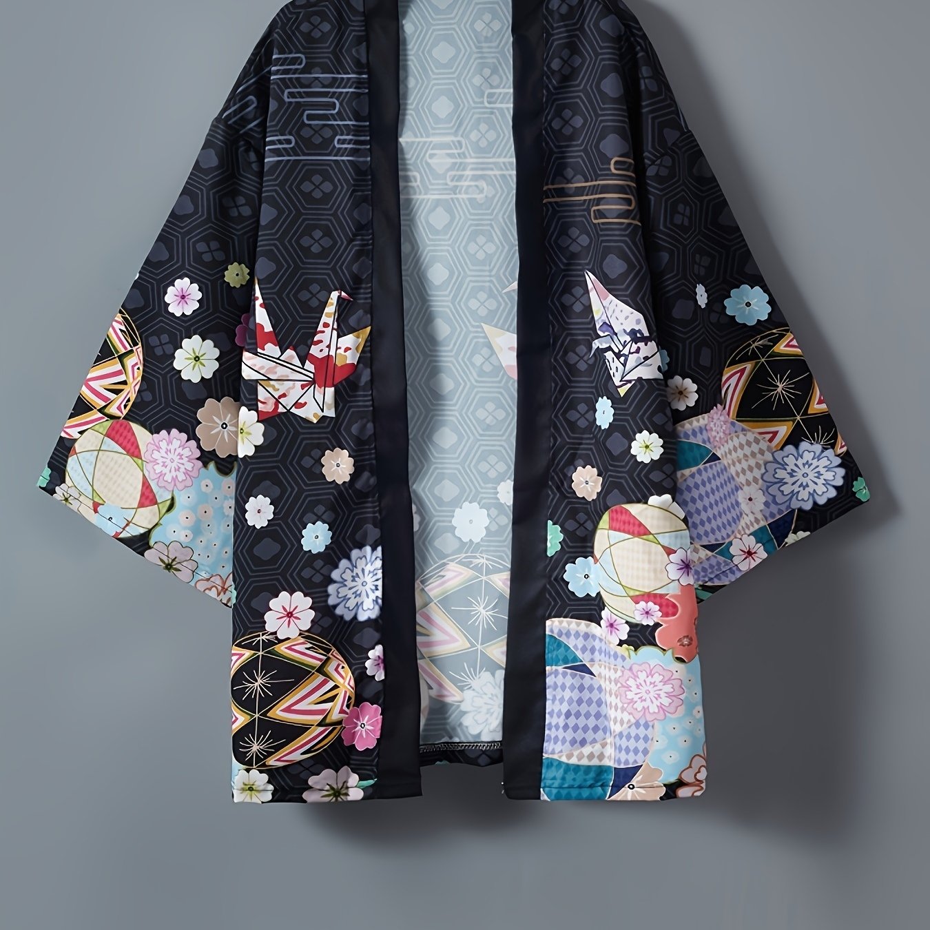 TEMU 【商品名】日本のレトロ花柄着物カーディガン 原宿古風スタイル ハタネン 日本のショートジャケット トップス ファッション カジュアル ブラウス