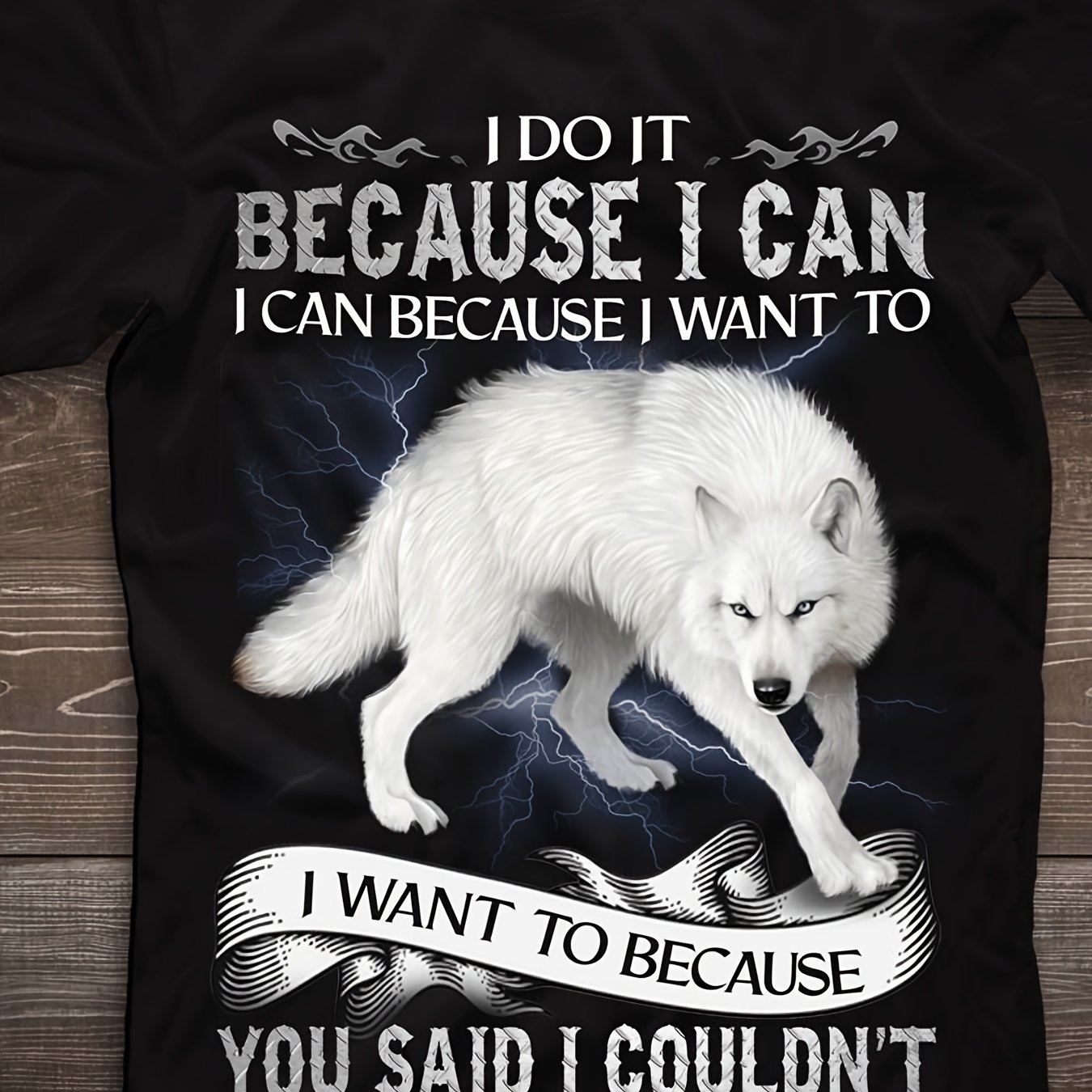 TEMU I Can Wolf Graphic T-shirt Motivational For Men Women Men's T-shirts Gift Casual Vacation Party Sports Fashion T-shirt Summer Short Sleeved