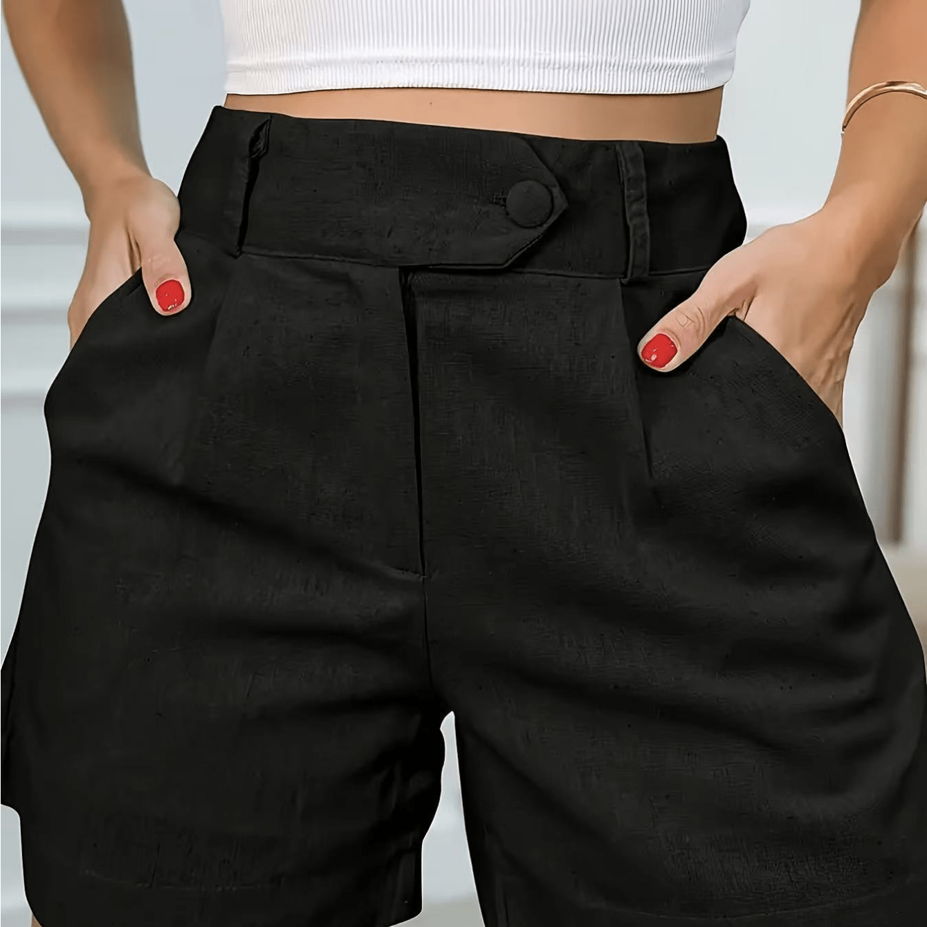 Women's Summer Thin High-waisted Wide Loose Straight Casual Mid-rise And Wide-leg Pants