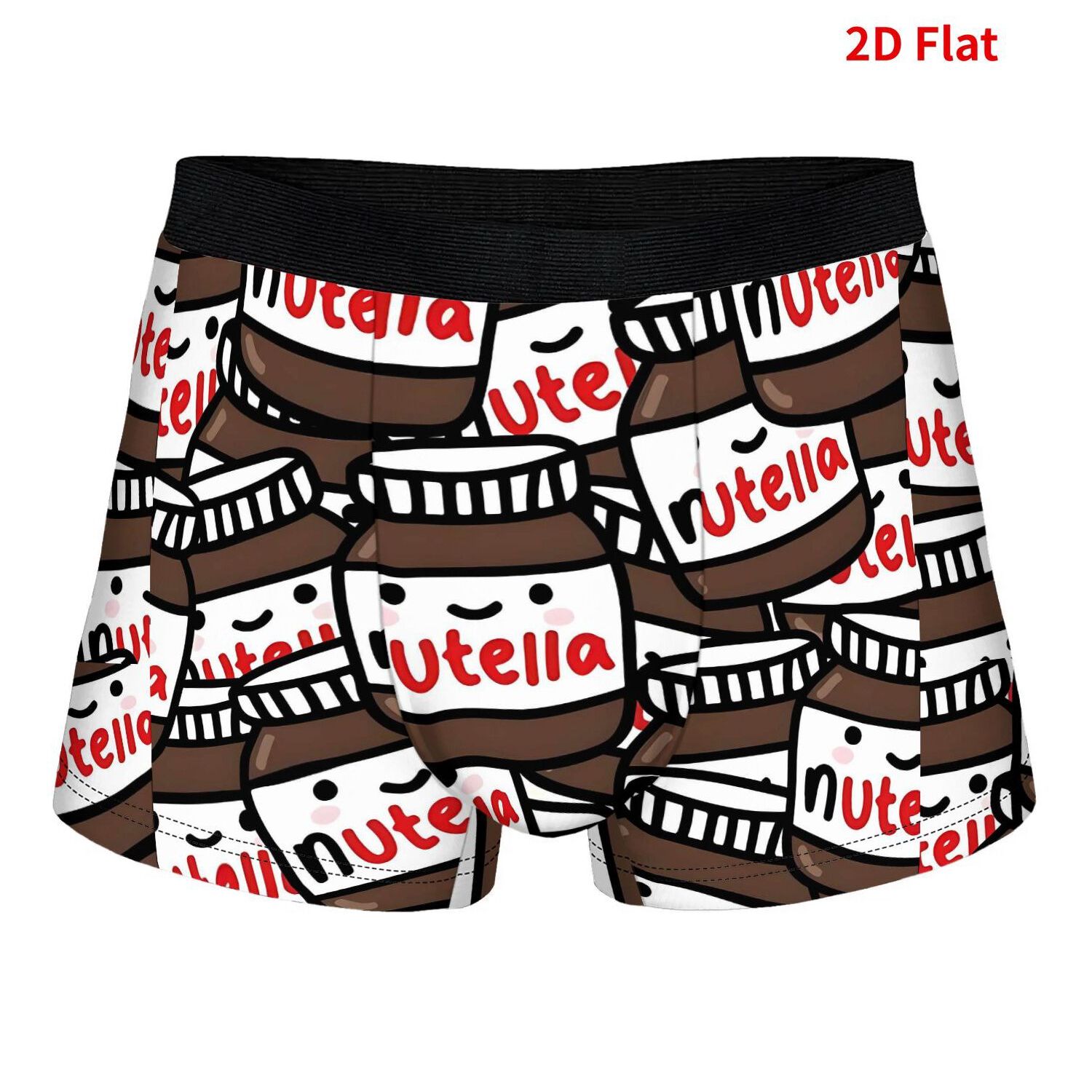 TEMU Chocolate Spread 1pc Underwear Underpants Polyester Stretchable Funny 2d Print Design Gift For Men