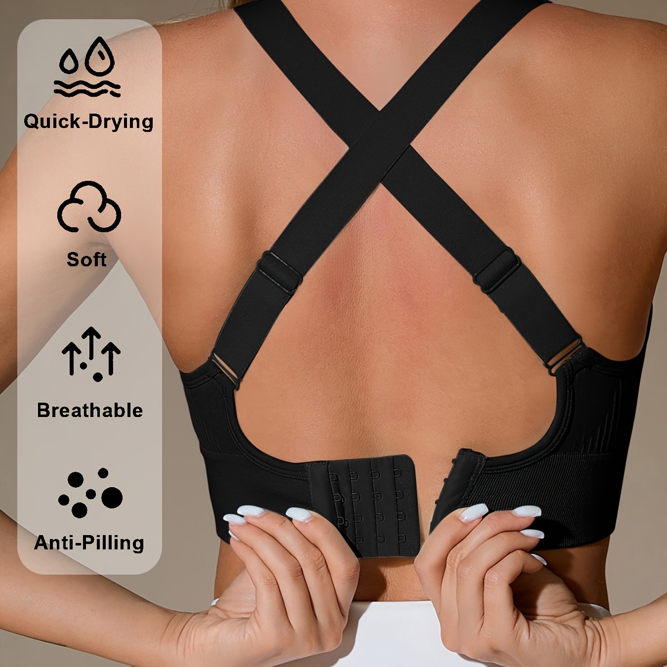 Image of Women's Sports Bra With A Fitted Top, Integrated Cups, Quick-dry Fitness Wear For Running And Yoga, Featuring A Beautiful .