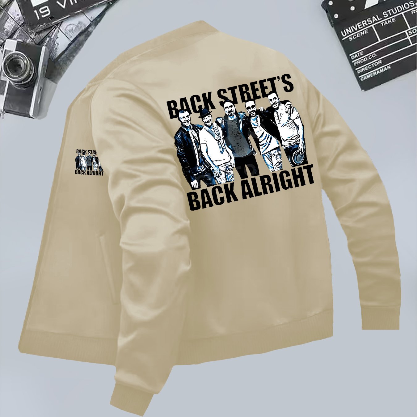 TEMU Women's Fashion Jacket Coat With 's Back Print, Casual Stand Collar Versatile Top Jacket With Stylish Zipper Design