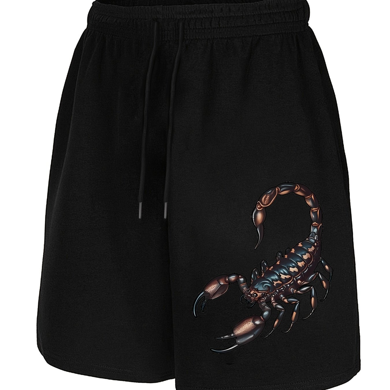 [summer Shorts] Dark Brown Printed Shorts Casual Shorts With Pockets And Drawstring Summer Sports Shorts Men's Shorts