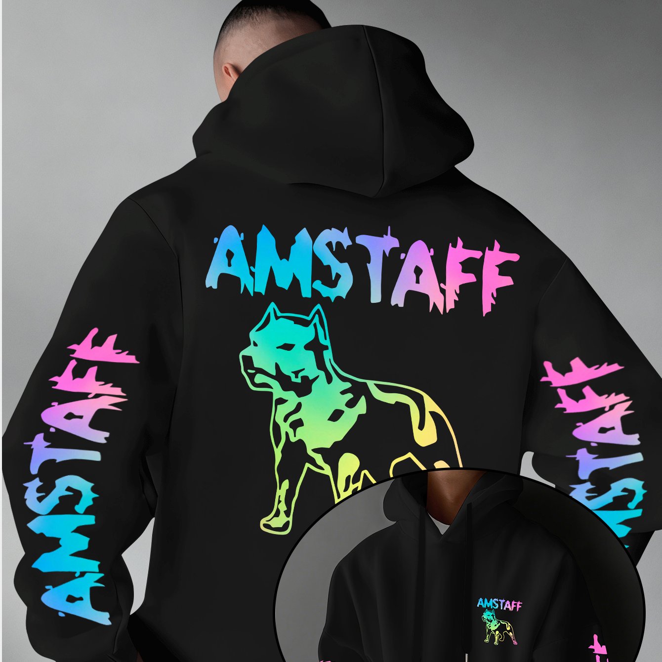 E-shop Herren-Kapuzenpullover „ Logo Art Element Multi-Position Print“ – Trendige exklusive Herren-Streetwear mit Logo-Design, für tägliche Outfits!