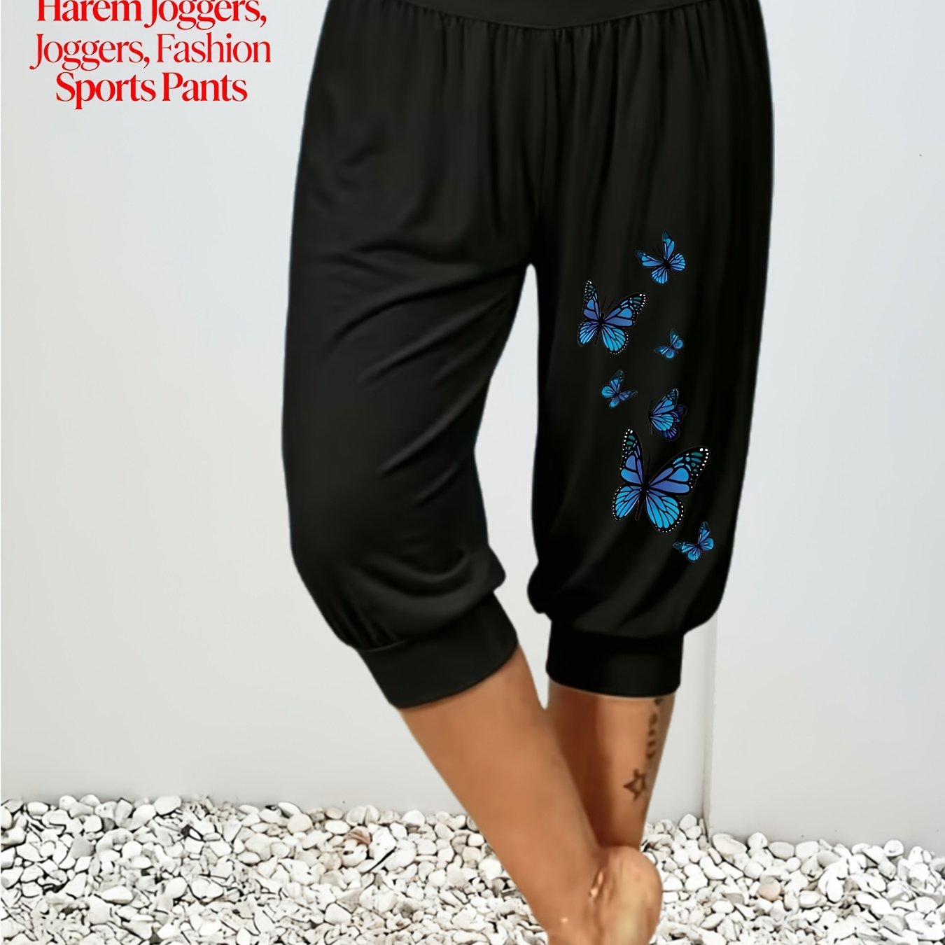 TEMU Marked Women's Clothing Sister Outfit Ladies Fashion High Waist European And Comfortable Loose Harem Pants Cropped Pants, Print European And