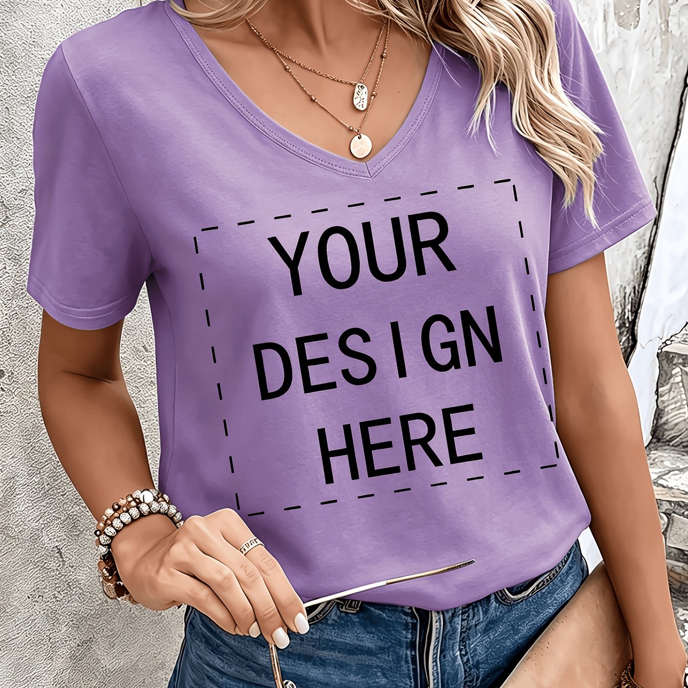 TEMU Camiseta de mujer personalizada con foto y texto, cuello en V - Camiseta de manga corta personalizada, múltiples opciones de color disponibles,
