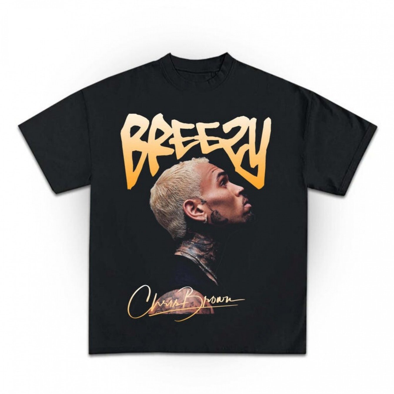 Image of Men's 2025 Tour Bowl Xx Graphic T-shirt - Breathable Black With Orange Print, Regular Fit Short Sleeve Round Neck Casual Concert Apparel