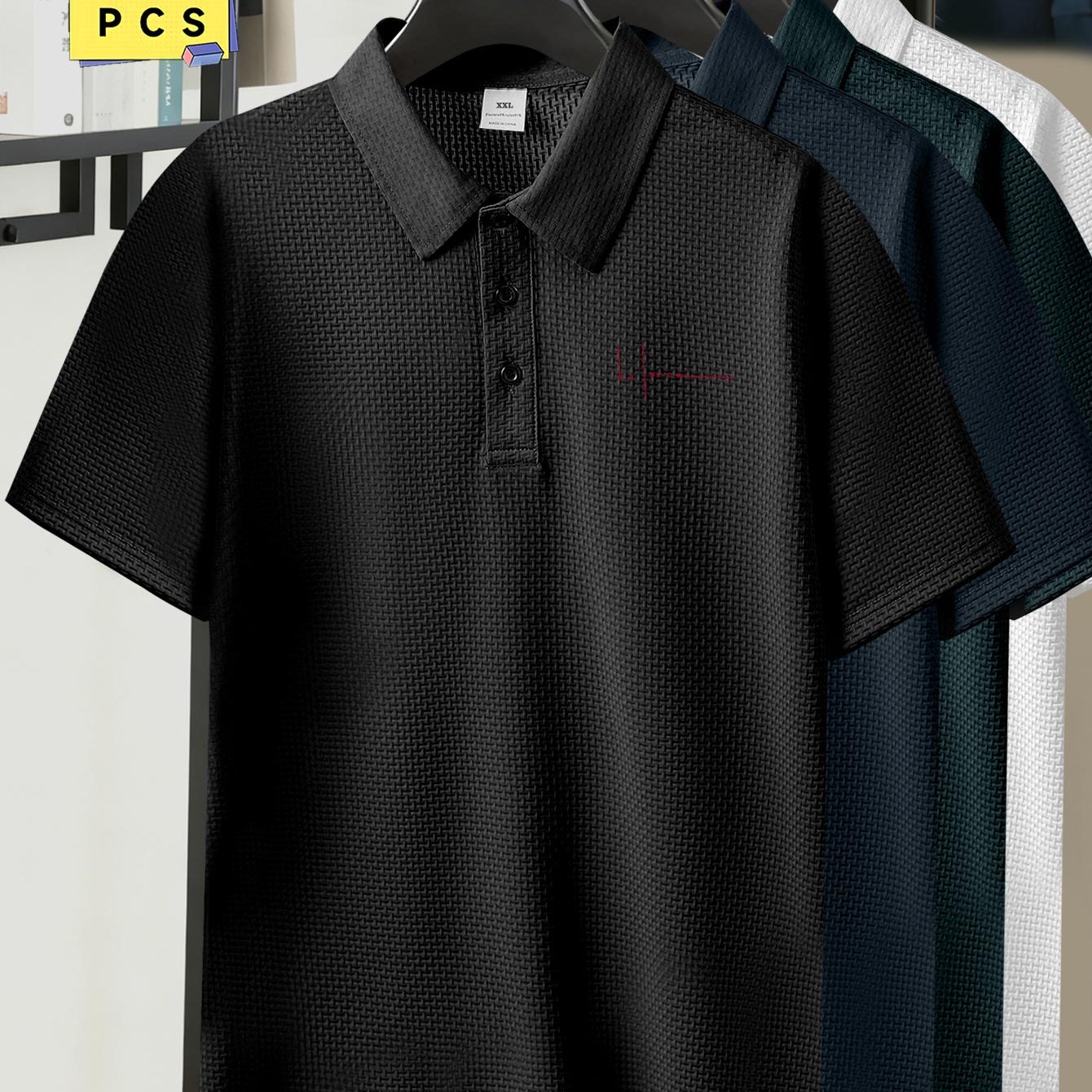 TEMU Plus-size , Printed Shirt With -press Craft, Premium Summer Sports-casual Short-sleeve T-shirt, Half-sleeve Shirt, Ideal For Golf, Fishing,