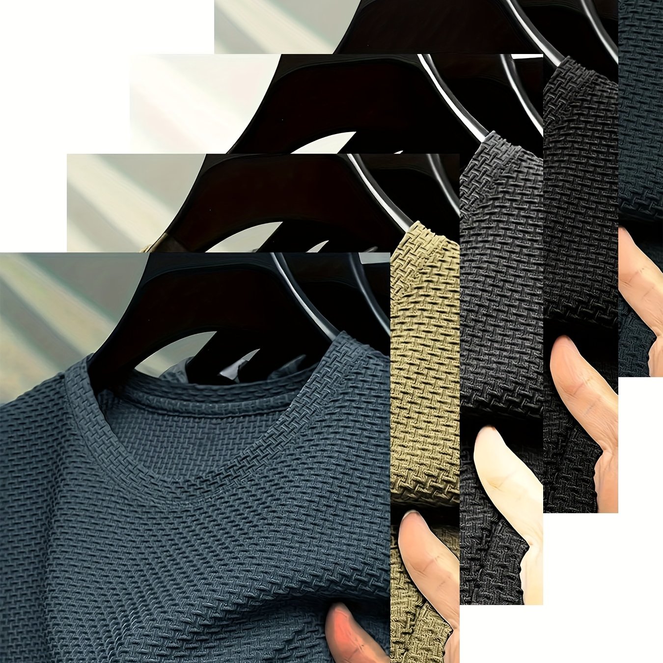 TEMU 5pcs Jacquard Sporty Casual Tops, Men's Short-sleeve High-end Summer Solid Color Versatile Half-sleeve T-shirts