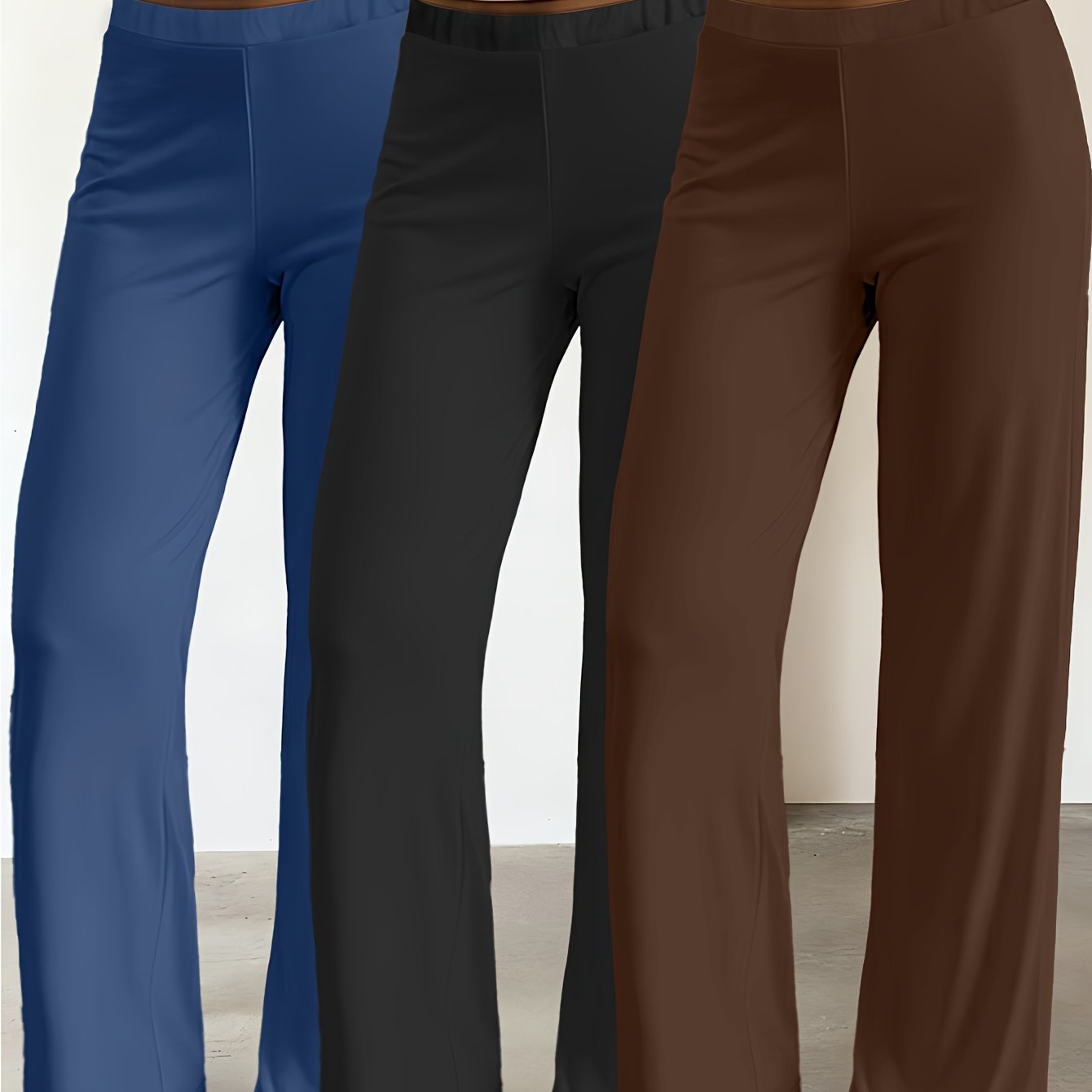 TEMU 3pcs Women's Casual Long Pants, Wear, Machine Washable, Stylish And , Exquisite , Durable Fabric, Soft Material, Comfortable 11