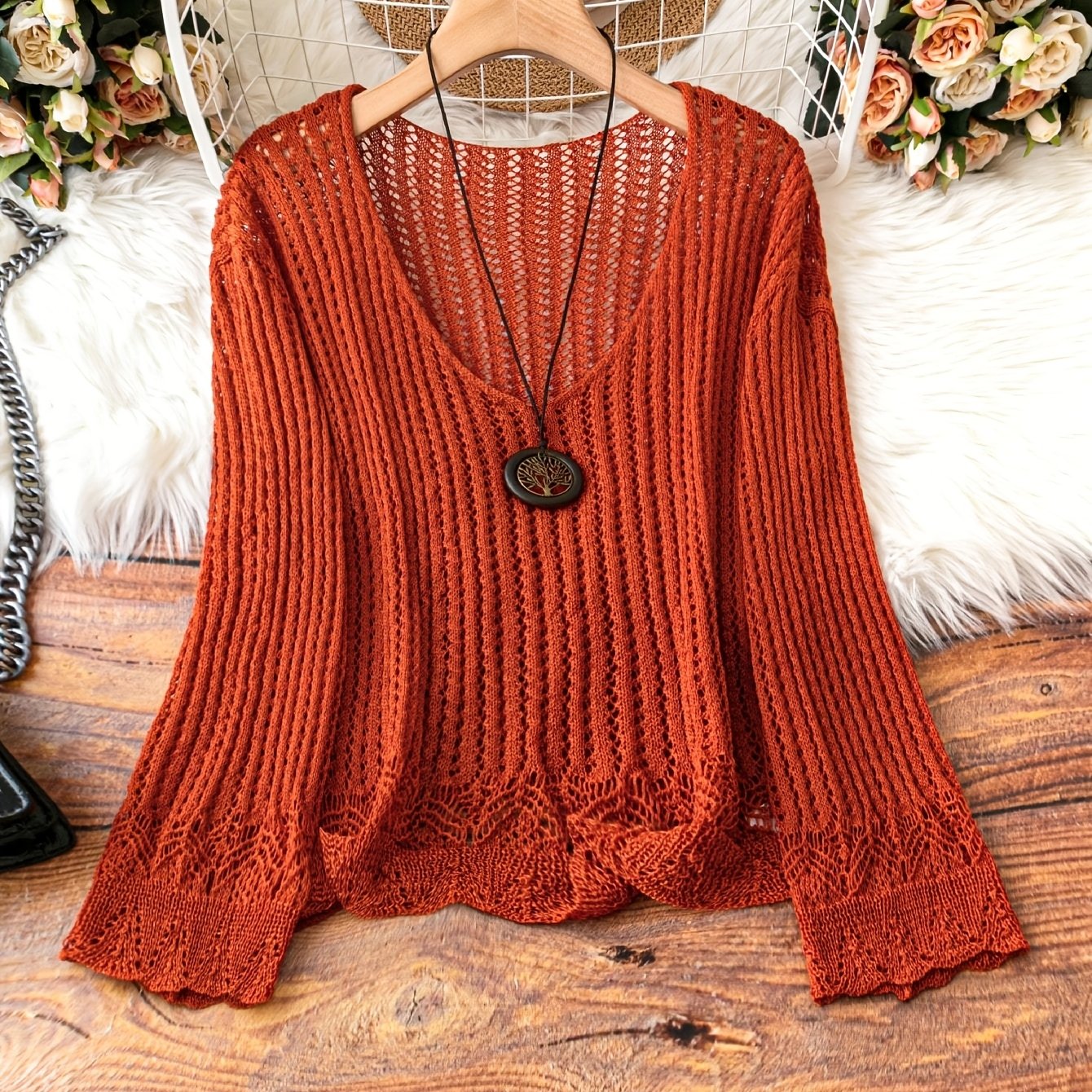 Hollow Pullover Sweater