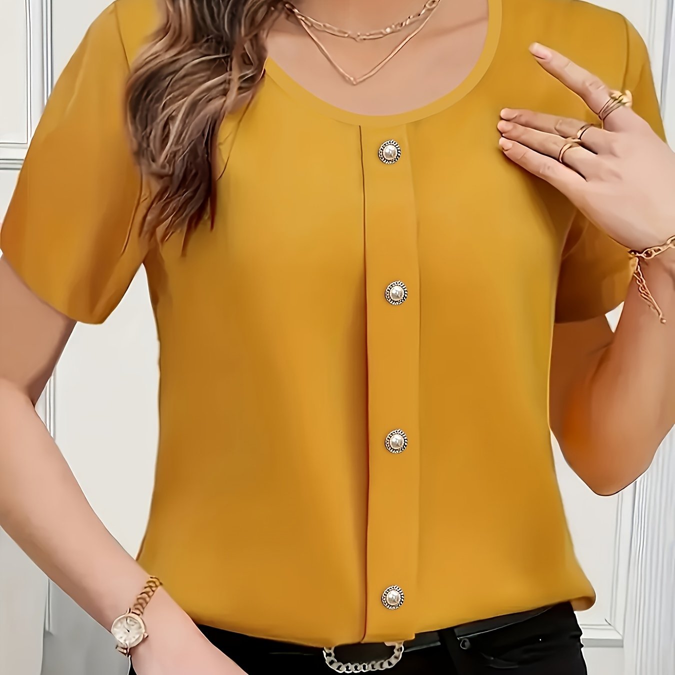 TEMU Spring And Autumn New Women's Fashion Shirt Women's Top