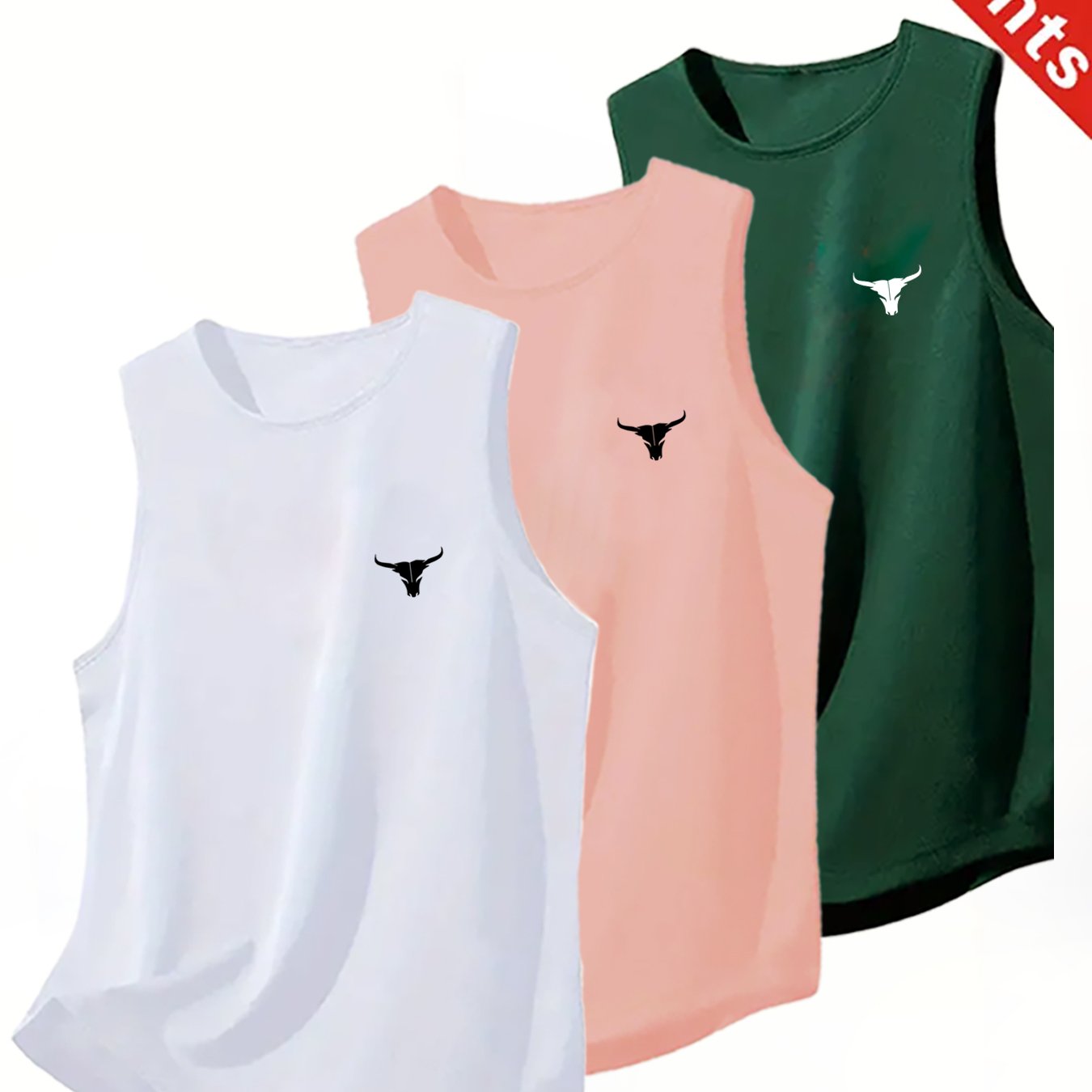 TEMU 3pcs Summer Quick-dry Moisture-wicking Breathable Tank Tops For Teen Boys, Simple Pattern With A Strong Sense Of Power, Sleeveless Solid Color