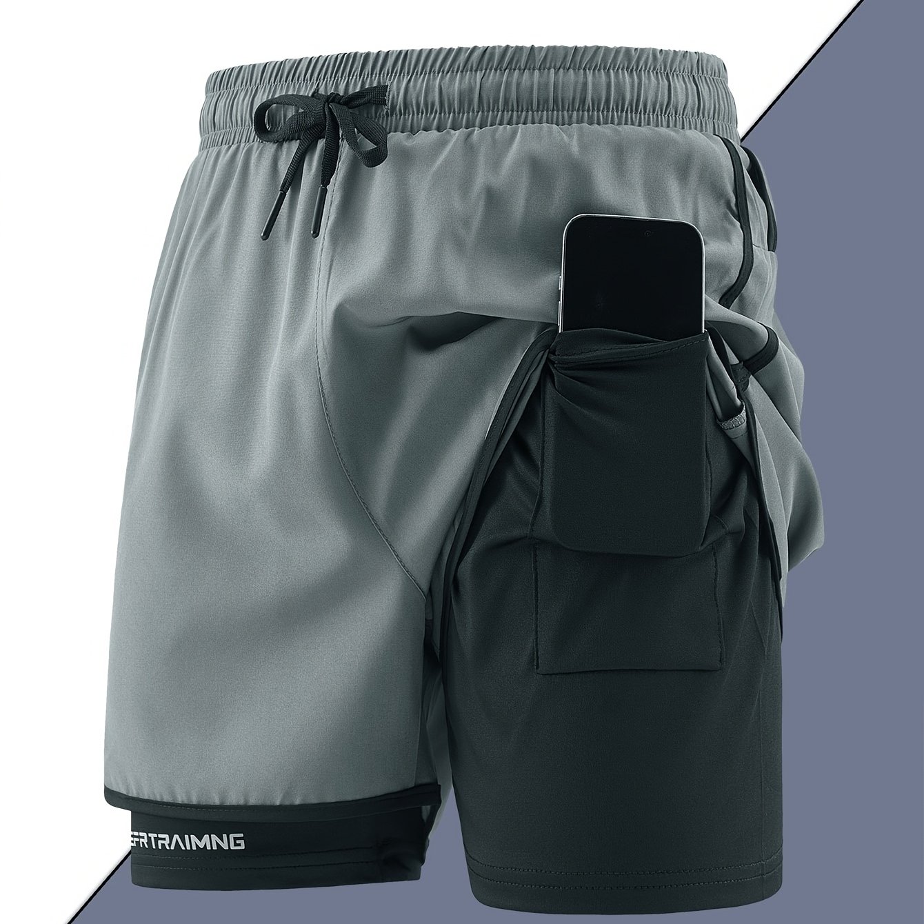 TEMU New Summer Outdoor Men's Sports Fitness Shorts For Running, Basketball, And Outdoor Activities, Knee-length Pants