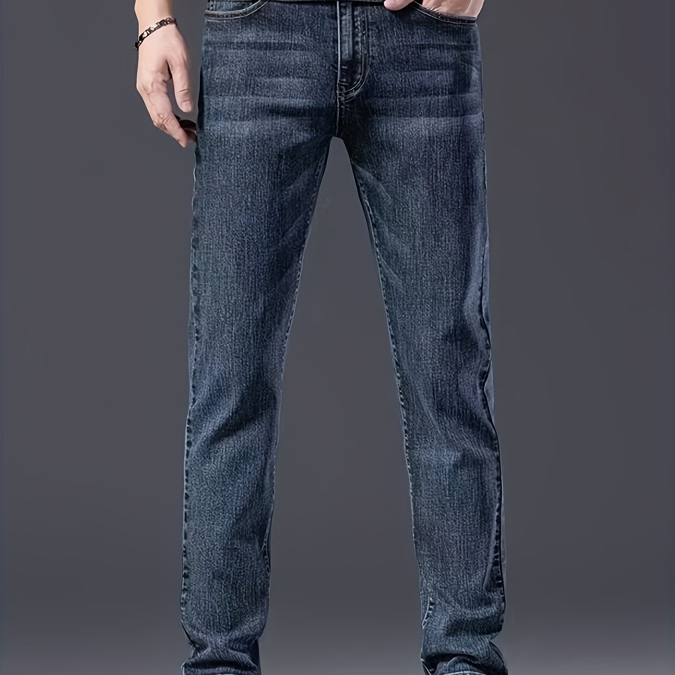 Men's Jeans, Stretch Denim, Slim Fit, Skinny Pants, Slimming, Dark Blue, Men's Clothing, Men's Pants, Suitable For
