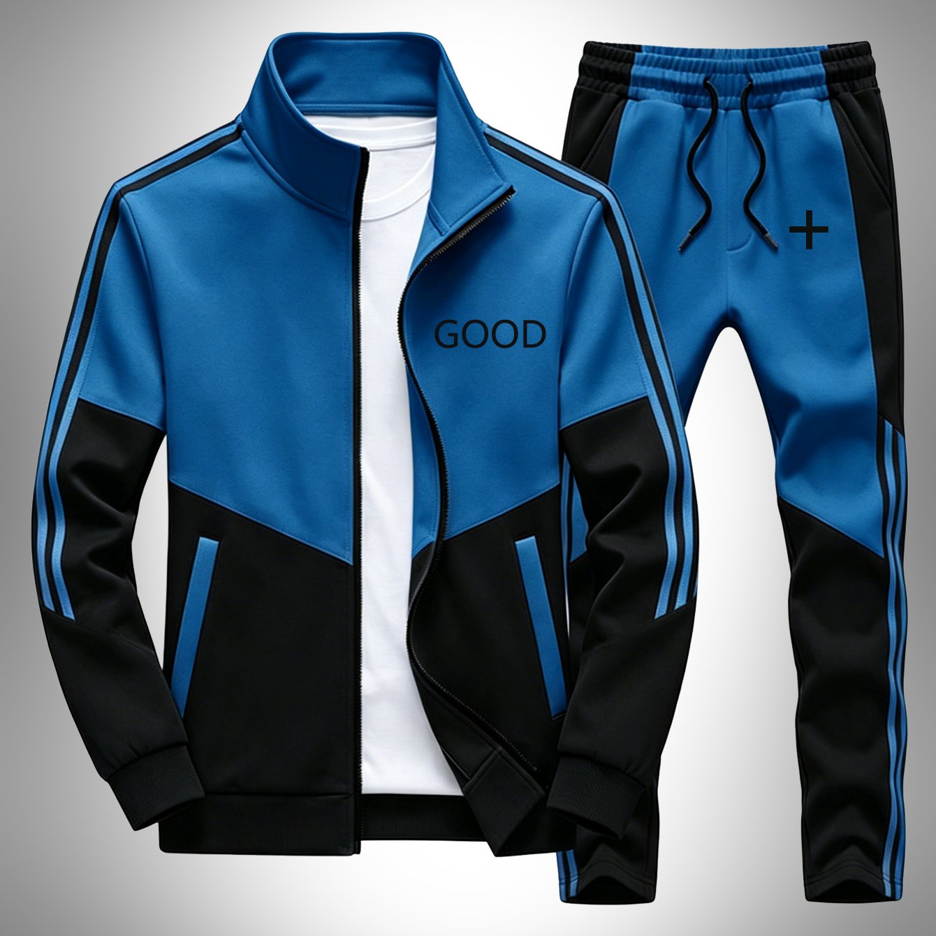 2pcs Set, Men's Casual Sports Stand Collar Jacket And Pants Combo: Ideal For Gifting On Any Occasion, Unisex Design