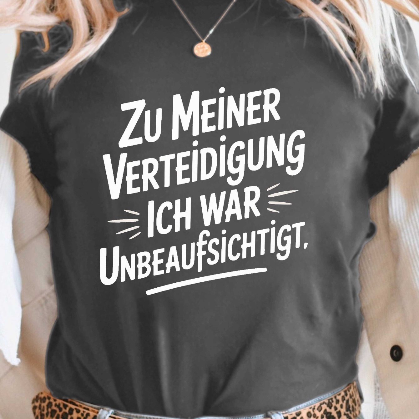 TEMU Humorvolle deutsche Sprichwörter auf einem lässigen Kurzarm-T-Shirt mit Rundhalsausschnitt, für Frühling und Sommer, designt für Damen