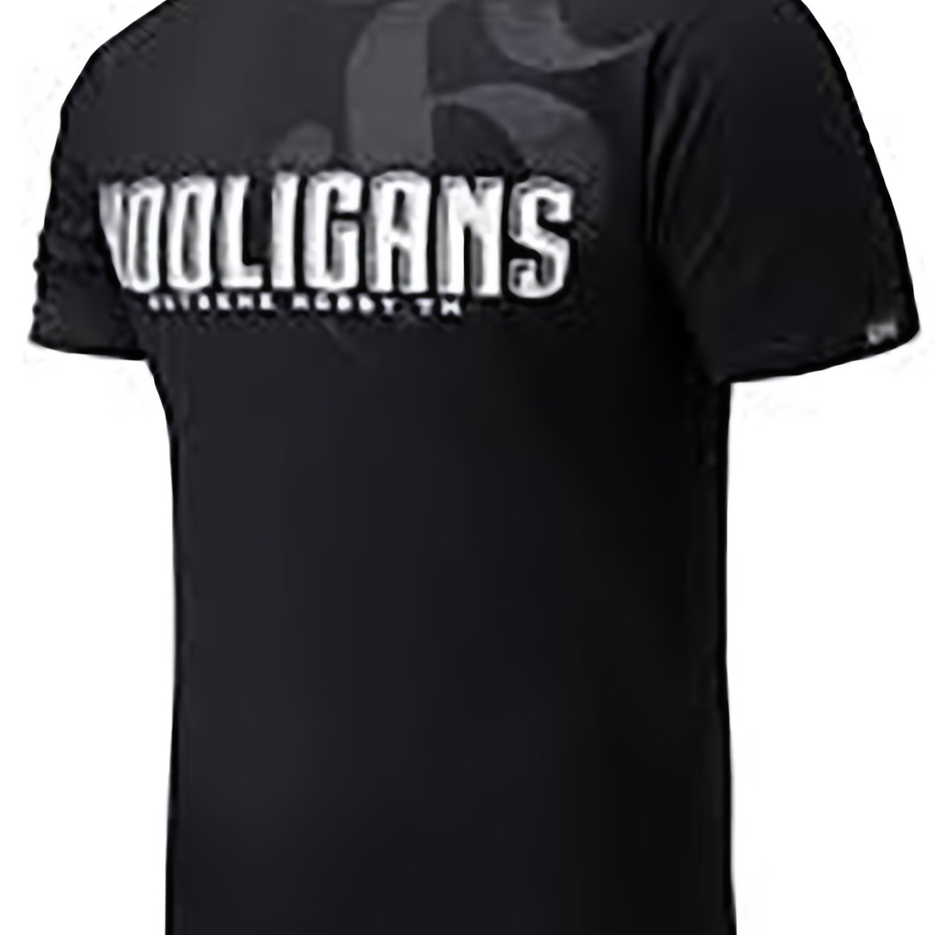 Schwarz T-shirt | Casual Crew Neck, Stretch Fabric, Regular Fit, Print Pattern, Perfect For Men