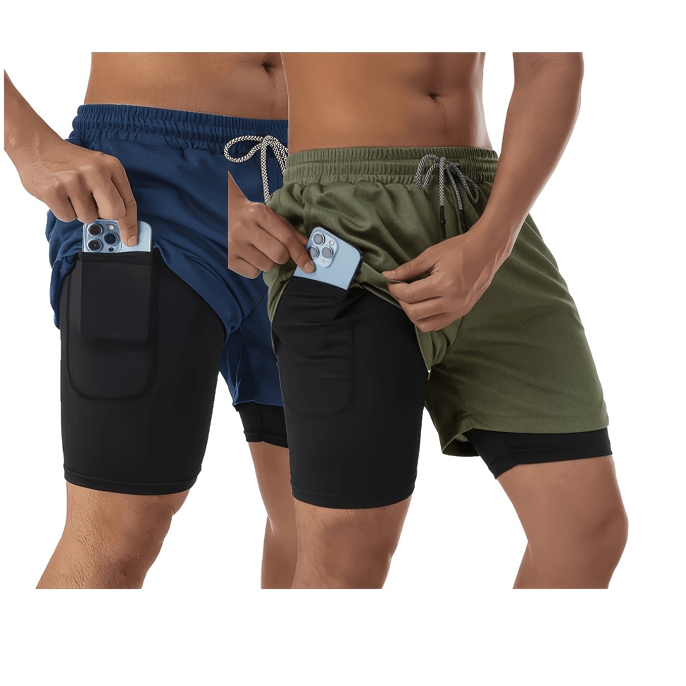 TEMU Hanging Towel Shorts 2pcs Set, Loose And Comfortable, Suitable For Outdoor Sports, Fitness, And Hiking
