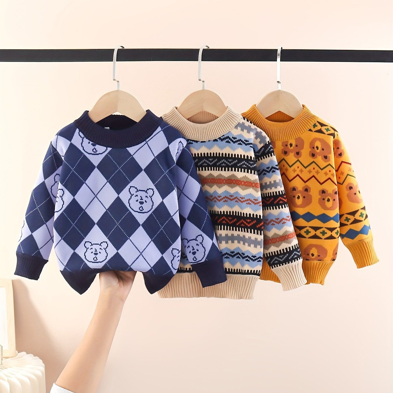 Boys' Fall/winter Sweater 3-piece Set