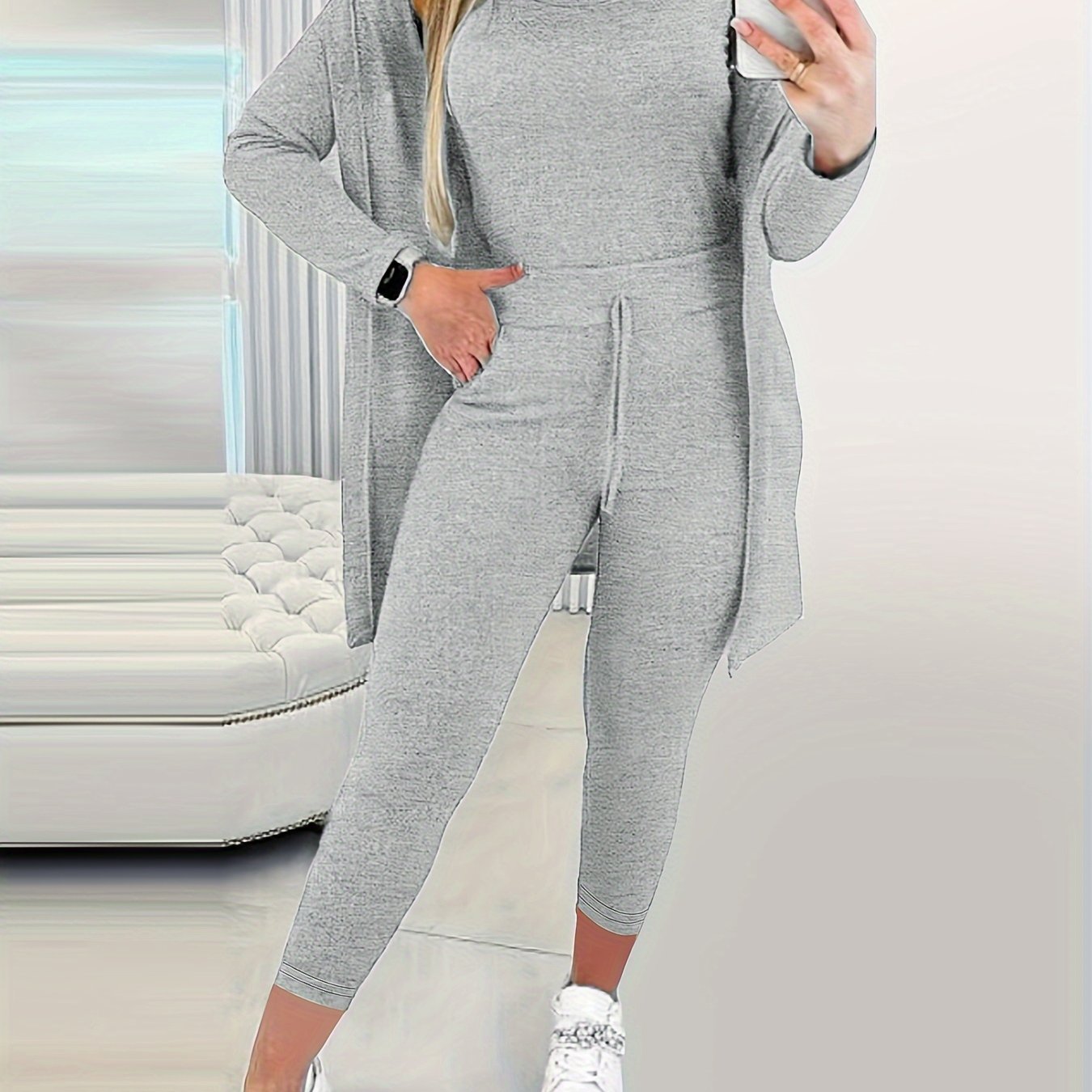 Image of Women's Vest+pants+jacket Three-piece Set