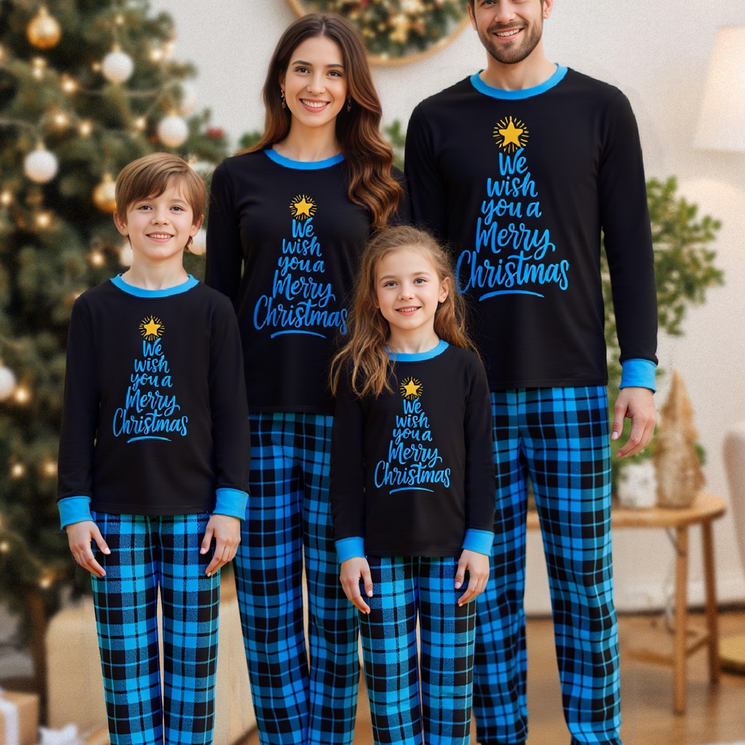 TEMU For : A One-piece Outfit For Parents And Children, Featuring A Tree Print. This Festive Set Includes -piece And Pants, Perfect For Family Photos