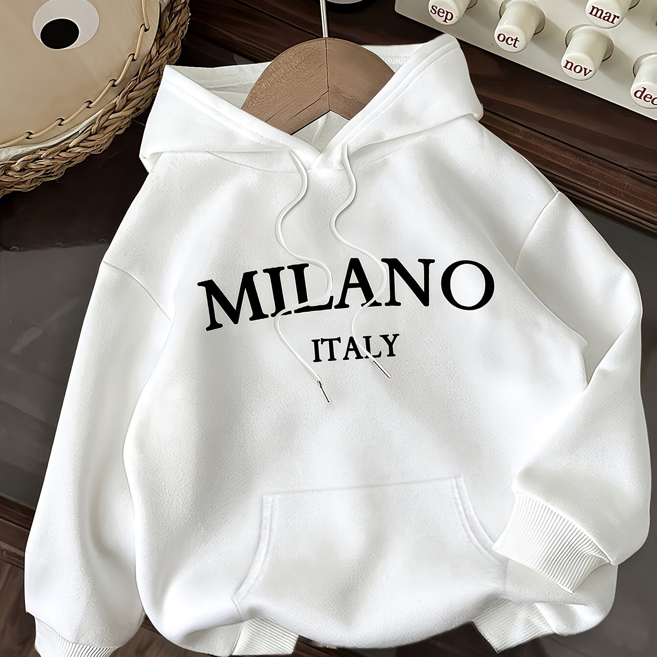 TEMU Women's Loose Fit Hoodie Sweatshirt With Casual Minimalist Graphic Design
