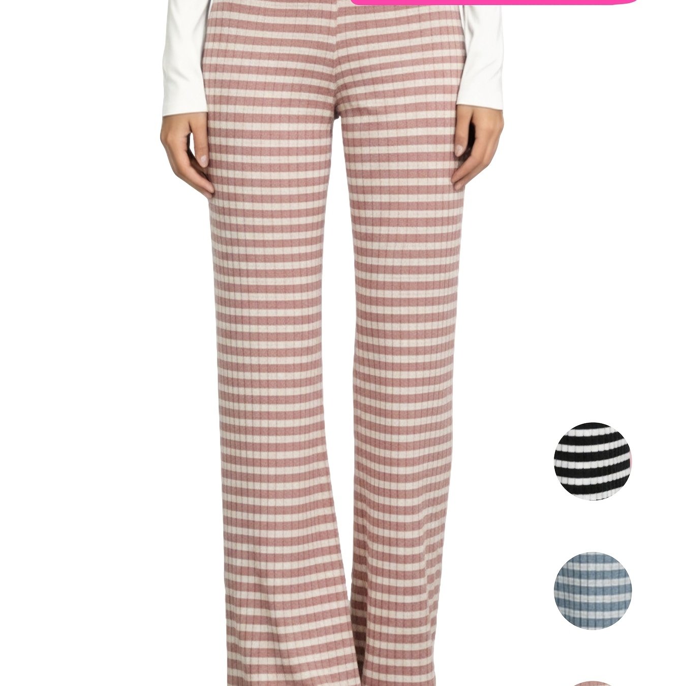 TEMU 1pc Random Color Women's Casual High-waist Loungewear Pants