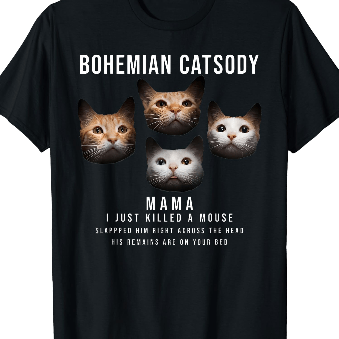 TEMU Bohemian Style Catsody Mom I Just A Mouse Cat T-shirt