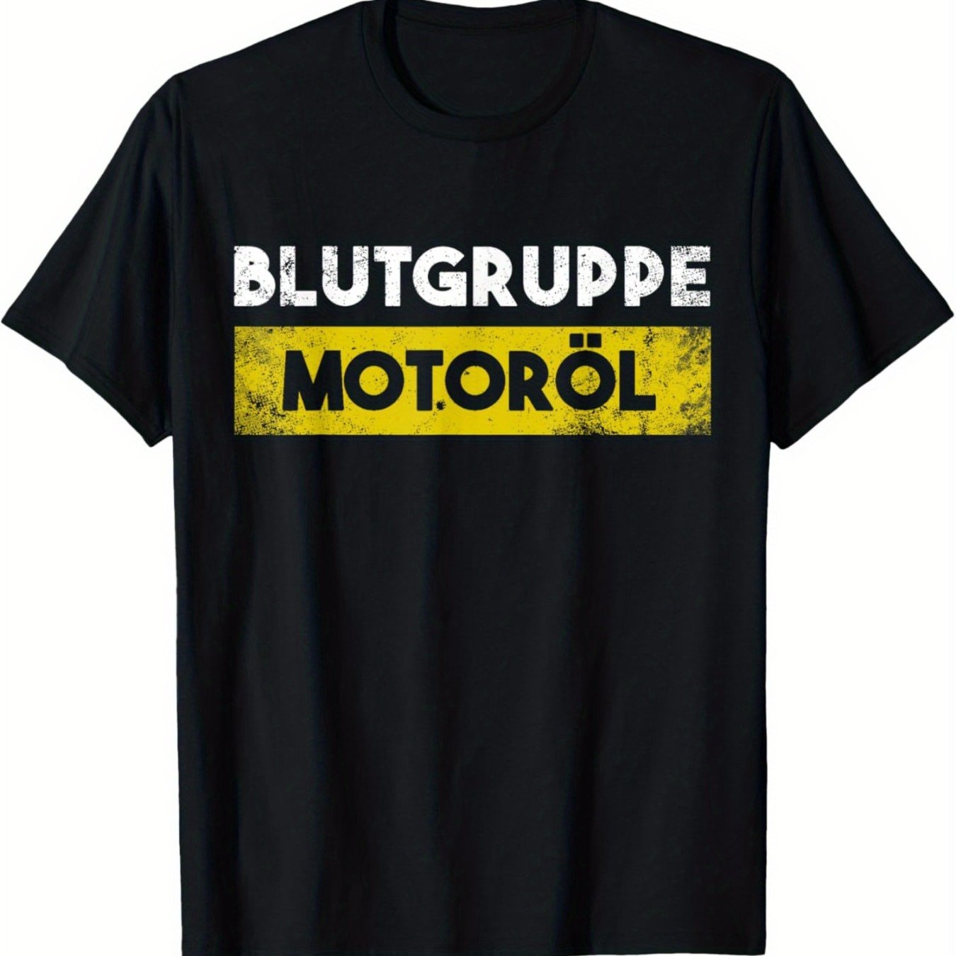 Men's Vintage Motor Oil '' Graphic T-shirt - Retro Distressed Tee Suitable For Car Enthusiasts, Funny Mechanic Gift, Casual Wear & Costume Parties, Fit & Machine Washable