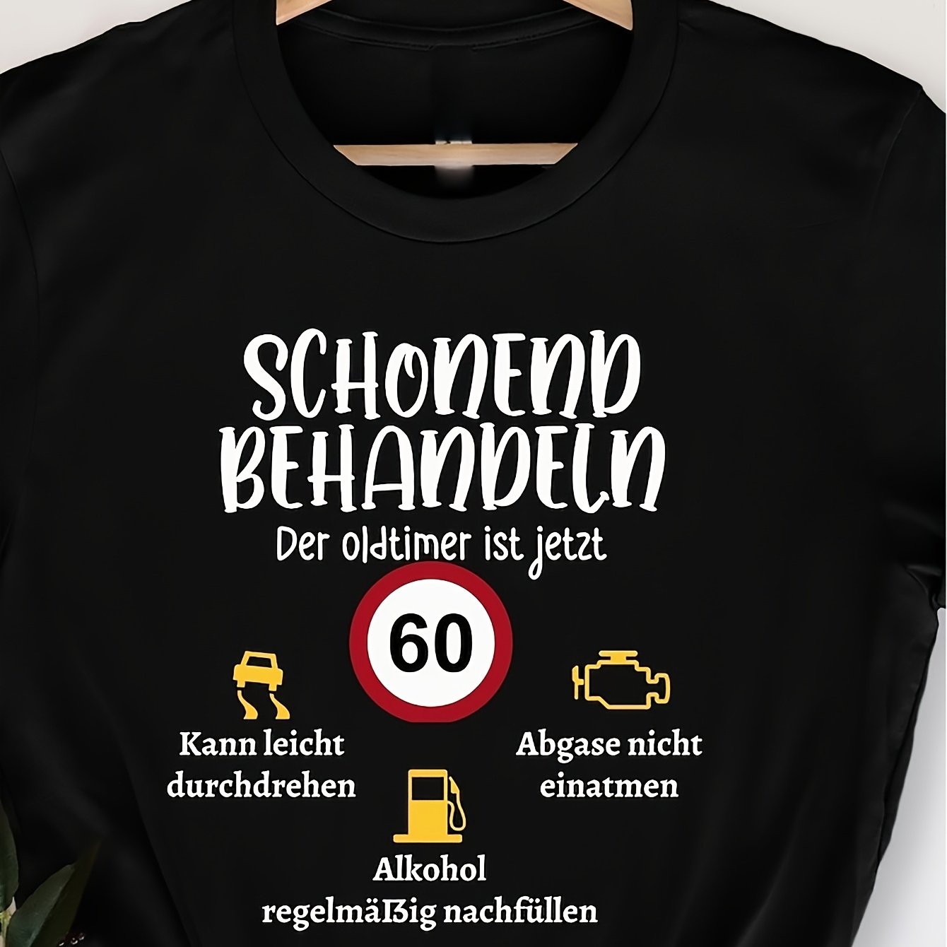 Style 60th Birthday Gentle Handling Classic Car Is 60 T-shirt 60 Years Old T-shirt T-shirt 60th Birthday T-shirt