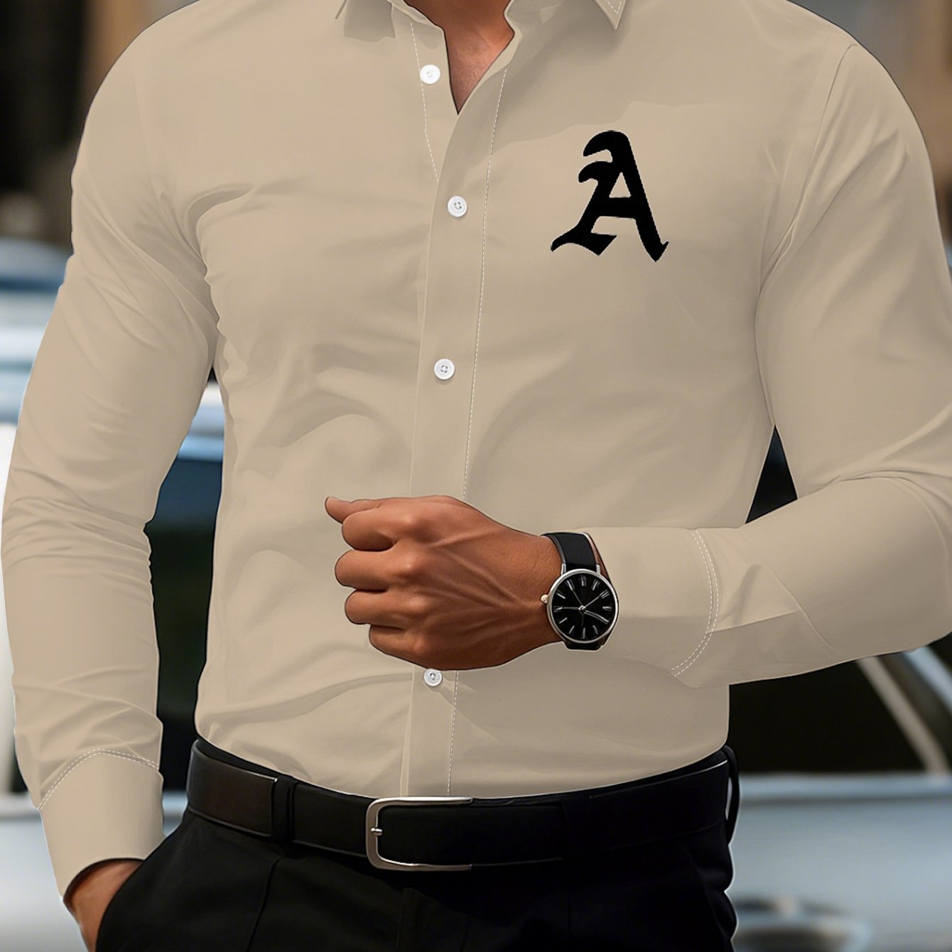 TEMU Men's Long-sleeve Shirts, Casual Wear For Men, Suitable Tops For Everyday Casual Outfits