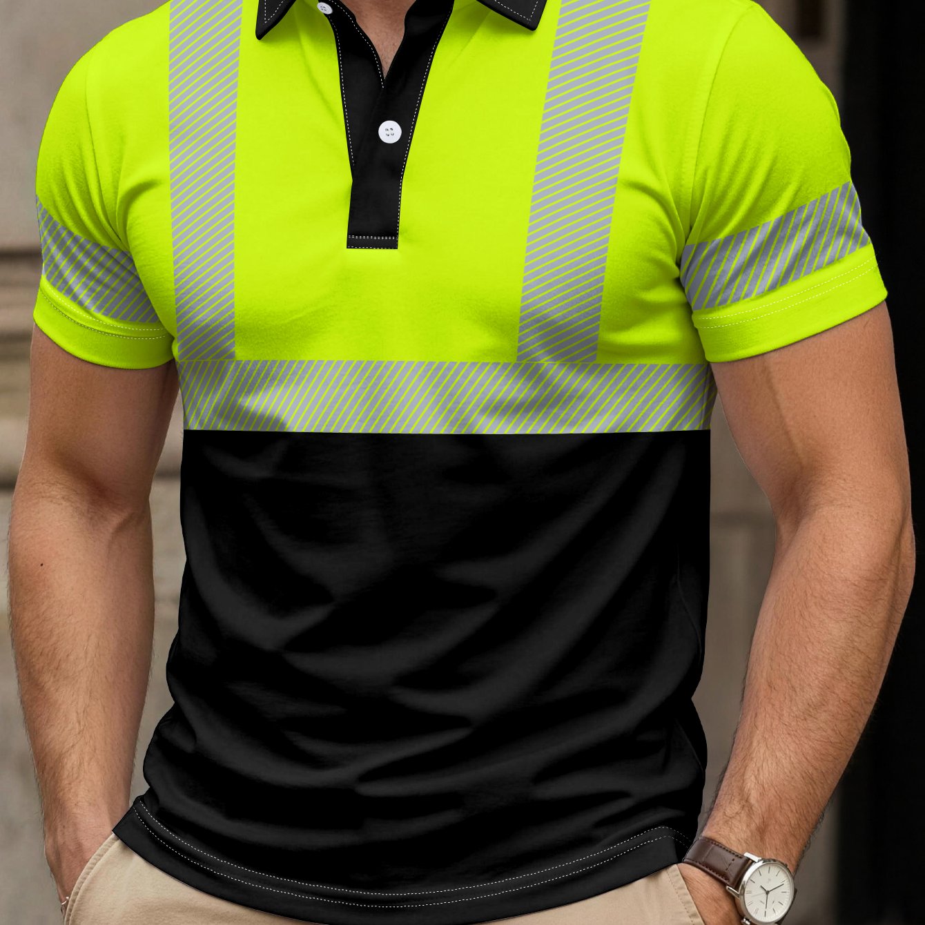 TEMU Men's Short-sleeve Casual Shirt—available , Orange, Or Red—featuring Lightweight, Breathable Fabric Ideal For Casual Attire. Machine-washable,