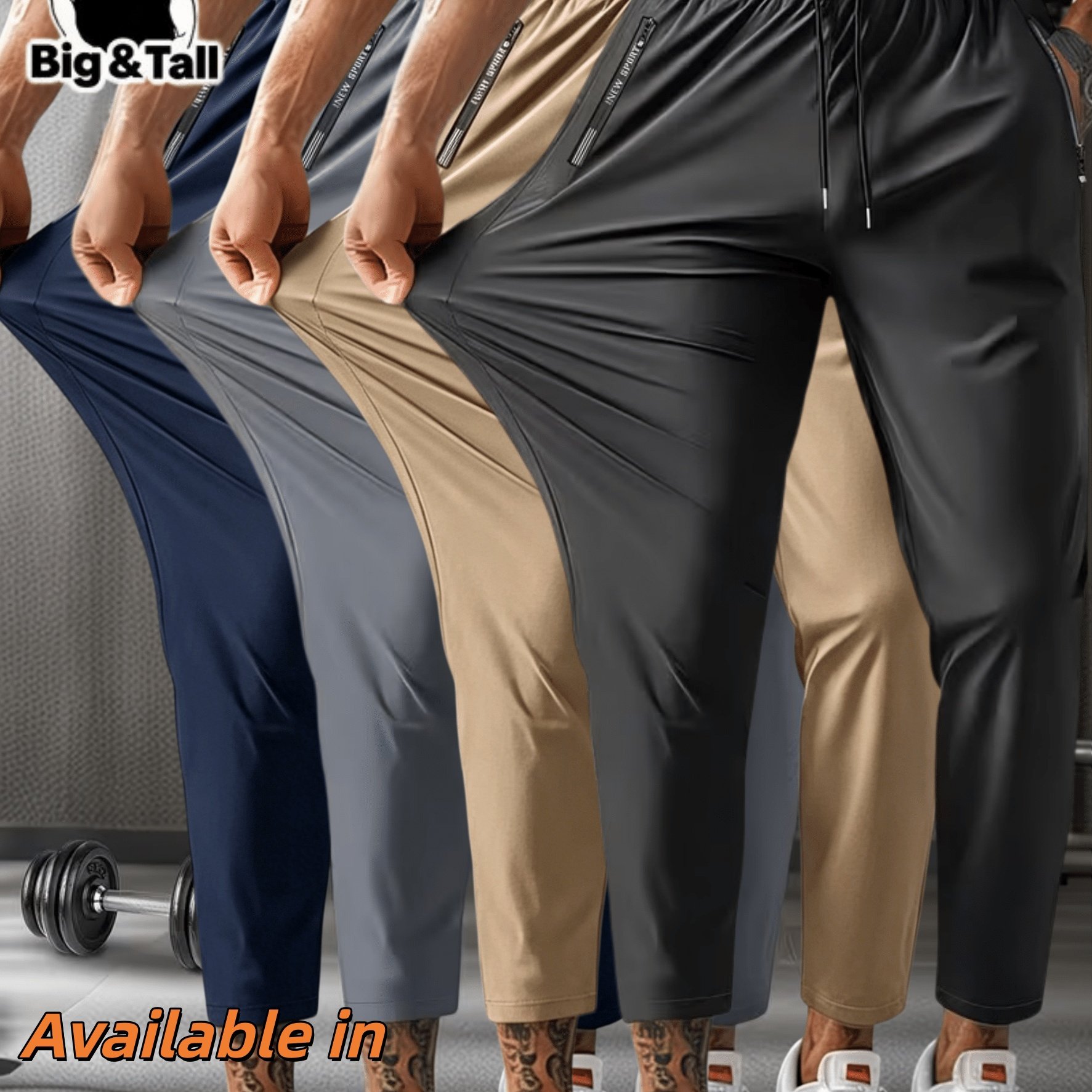 TEMU Trousers For Men High Quality | 4pcs High-elastic Trousers Men'-thin Quick- Casual Long Pants, -conditioning Trousers, For , For Gifting