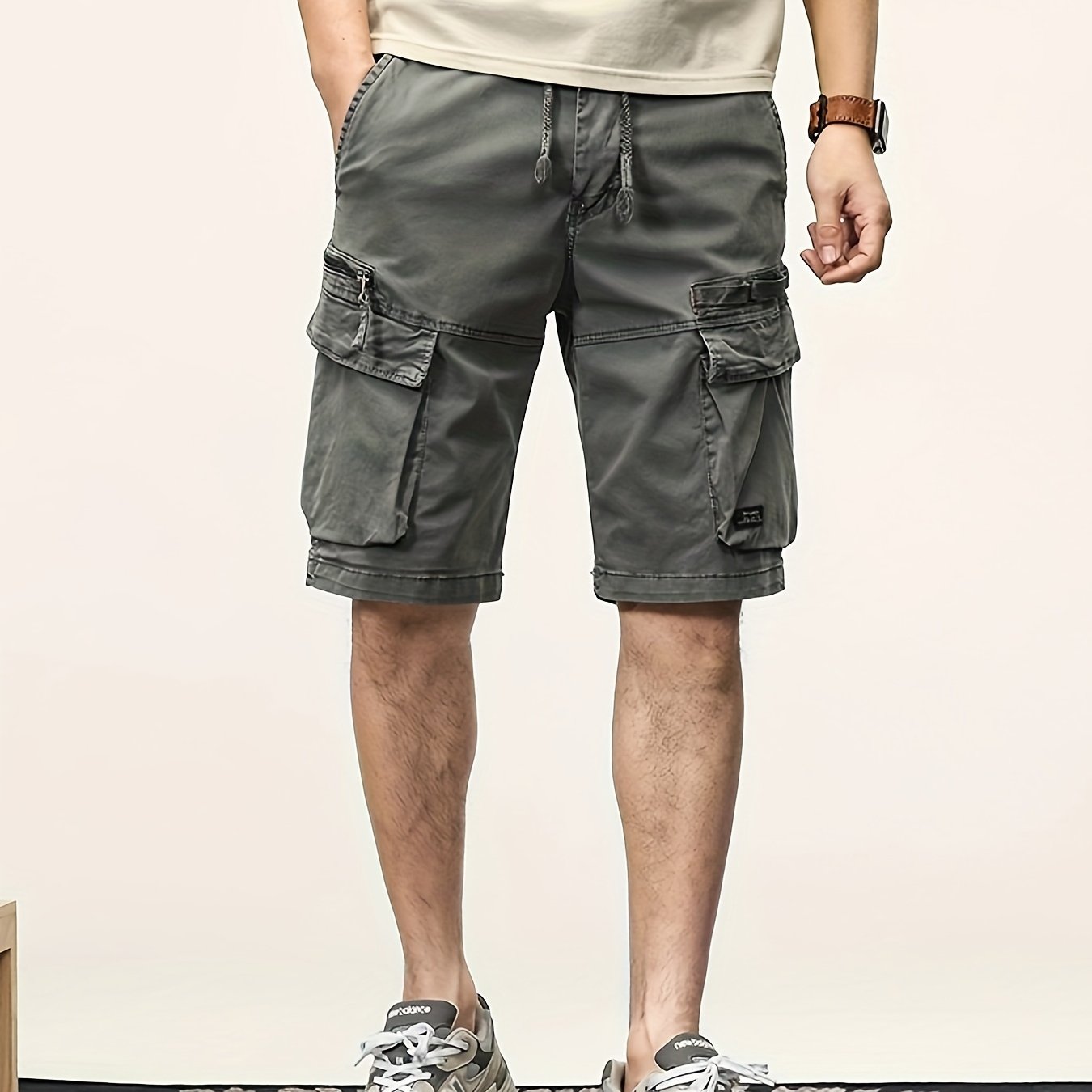 Image of Workwear Shorts, Men's Tactical Shorts, Fashionable Multi-pocket Hip-hop Shorts, Summer Men's Japanese Korean Clothing, Casual Fashion, Jogging, Outdoor Shorts
