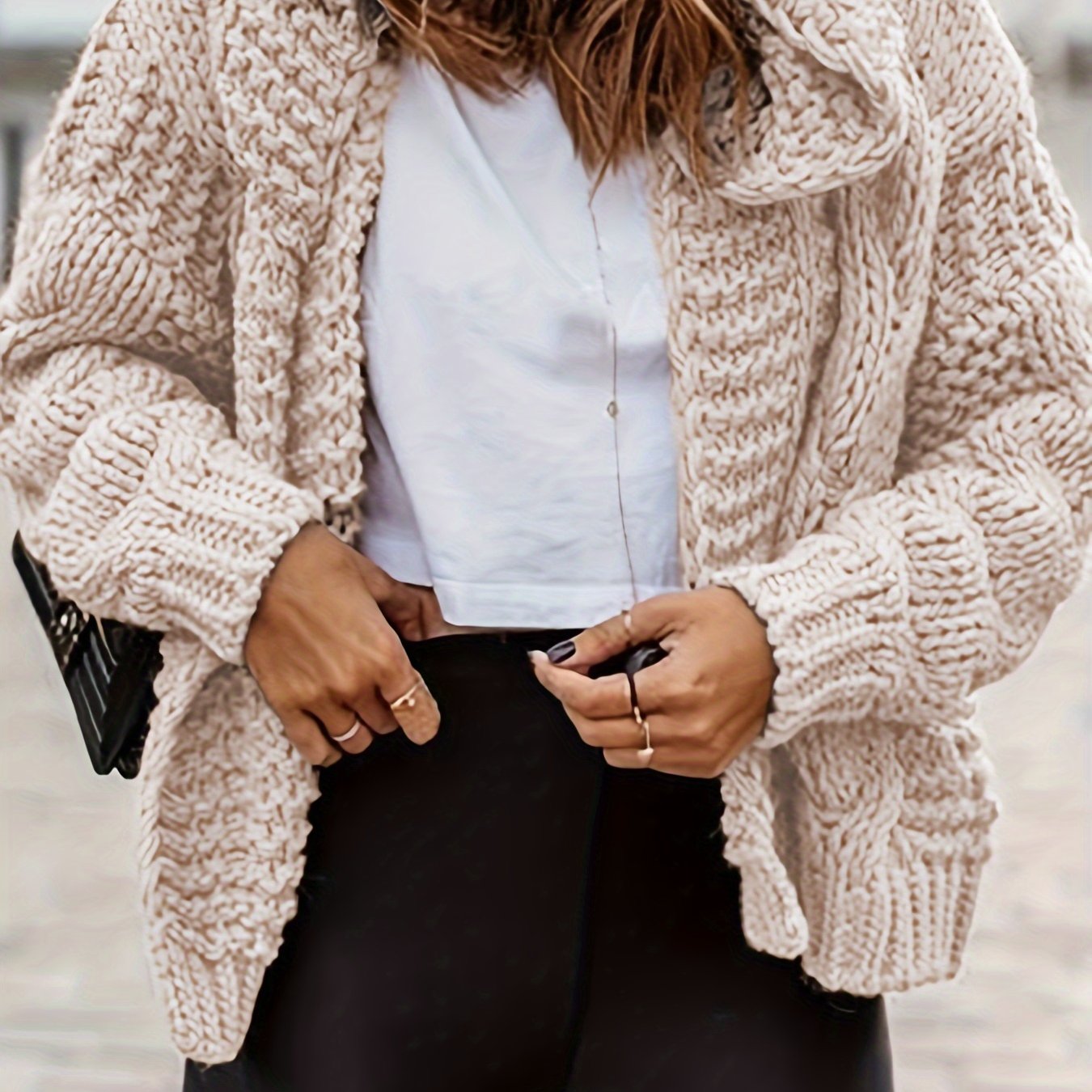 Niannian Autumn/winter Essential, Casual And Fashionable, Solid Color Loose Hooded Women's Sweater Coat, Comfortable And Versatile