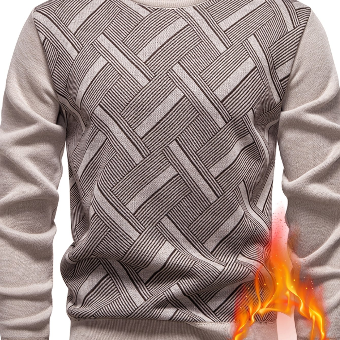 TEMU Pull à Col Rond pour Homme, Vêtements d'Hiver Chauds pour , Idéal pour