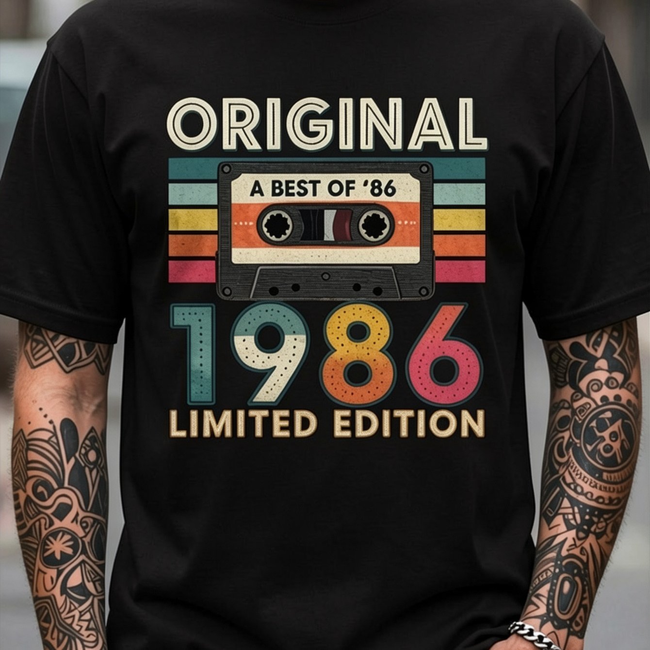 Original 1986 Edition Men's Vintage 1986 Retro T-shirt
